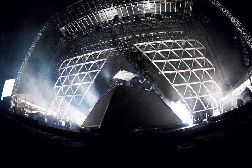 Daft Punk at Keyspan Park in Brooklyn, 2007 (Photo by Phillip Angert)