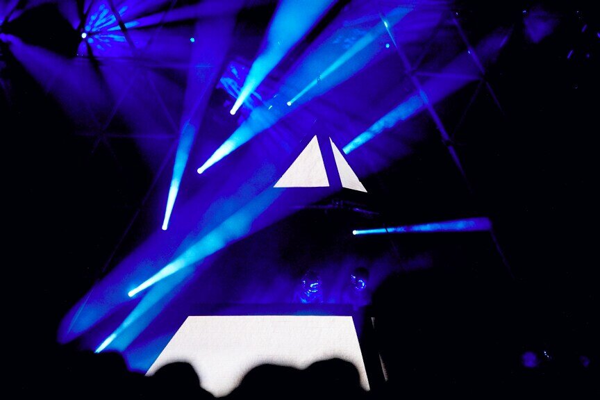 Daft Punk at Keyspan Park in Brooklyn, 2007 (Photo by Phillip Angert)