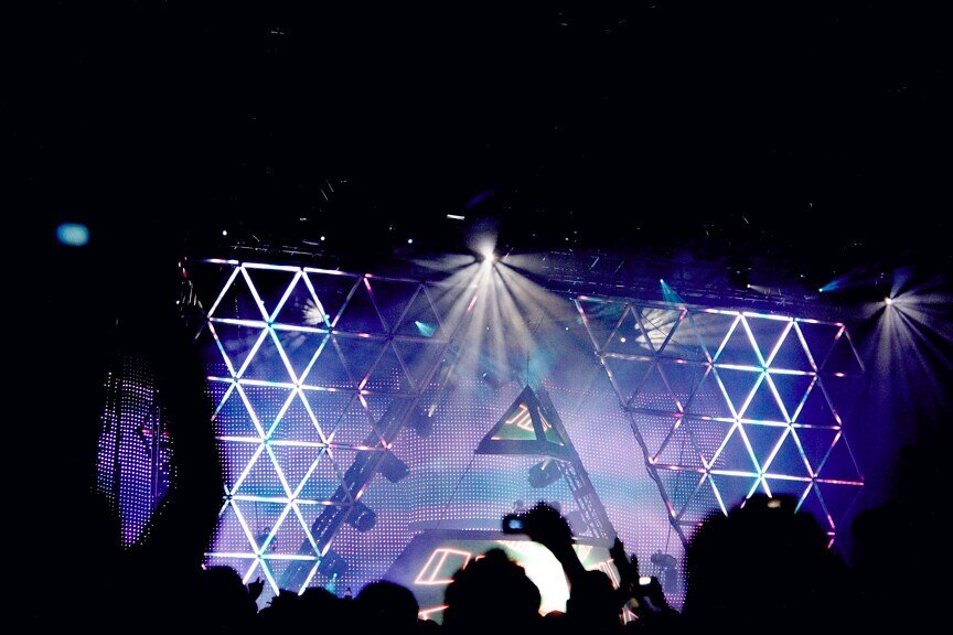 Daft Punk at Keyspan Park in Brooklyn, 2007 (Photo by Phillip Angert)