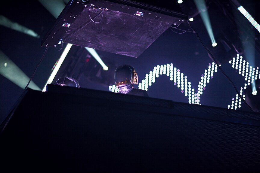 Daft Punk at Keyspan Park in Brooklyn, 2007 (Photo by Phillip Angert)