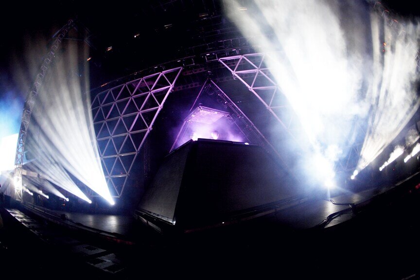 Daft Punk at Keyspan Park in Brooklyn, 2007 (Photo by Phillip Angert)