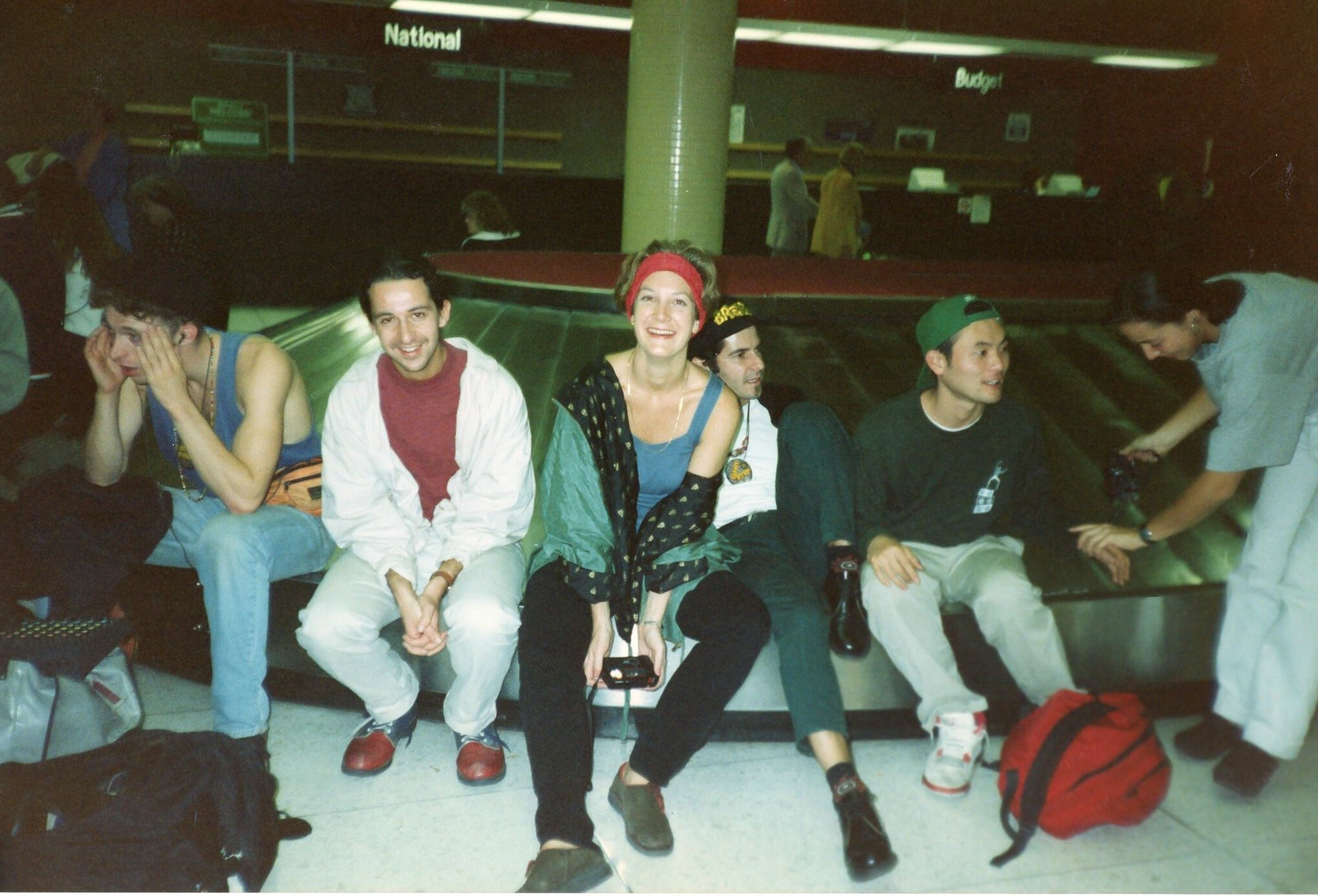 Richard Worth, Fabian Friedland, Brooke Wentz, Jonathan Rudnick & Sung Choi at LAX, 1991