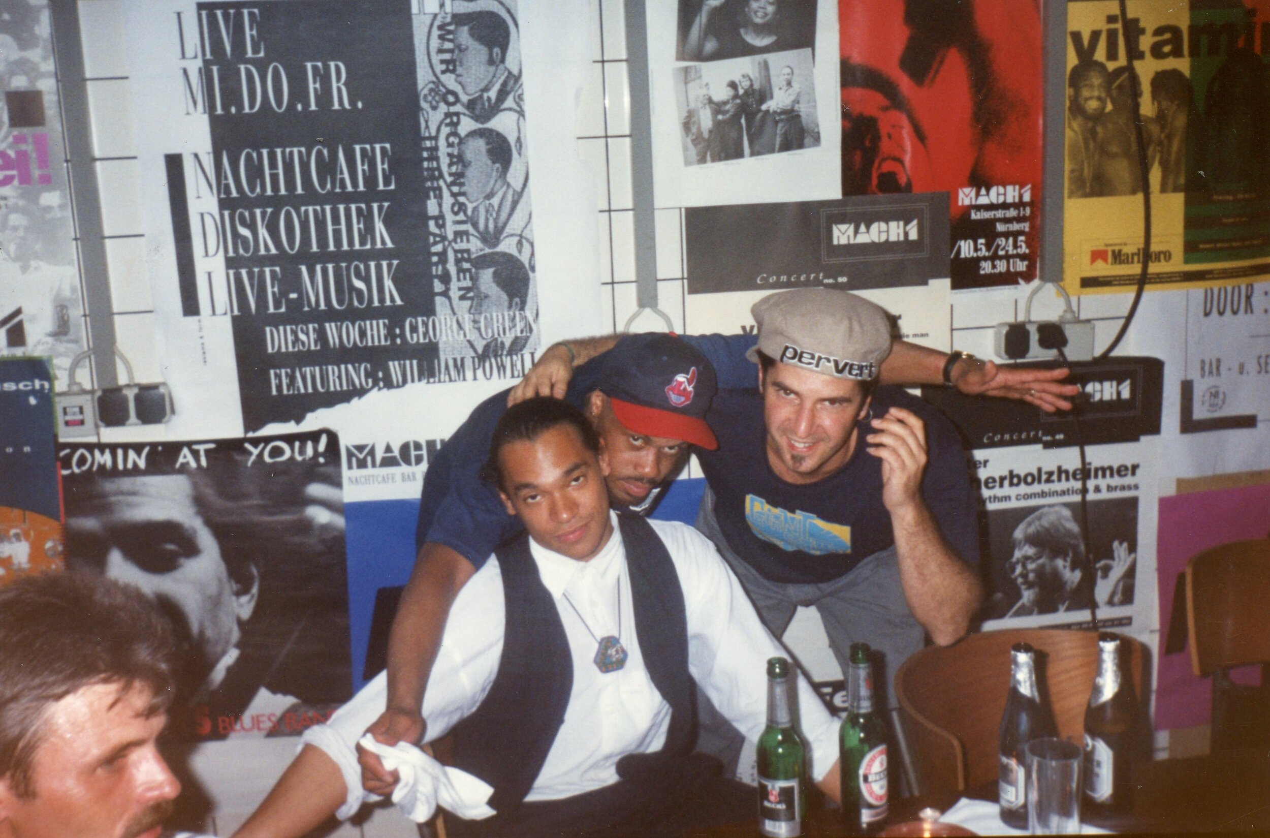 Jay Rodriguez, Jonathan Rudnick & Guru in Nuremberg, Germany, 1992