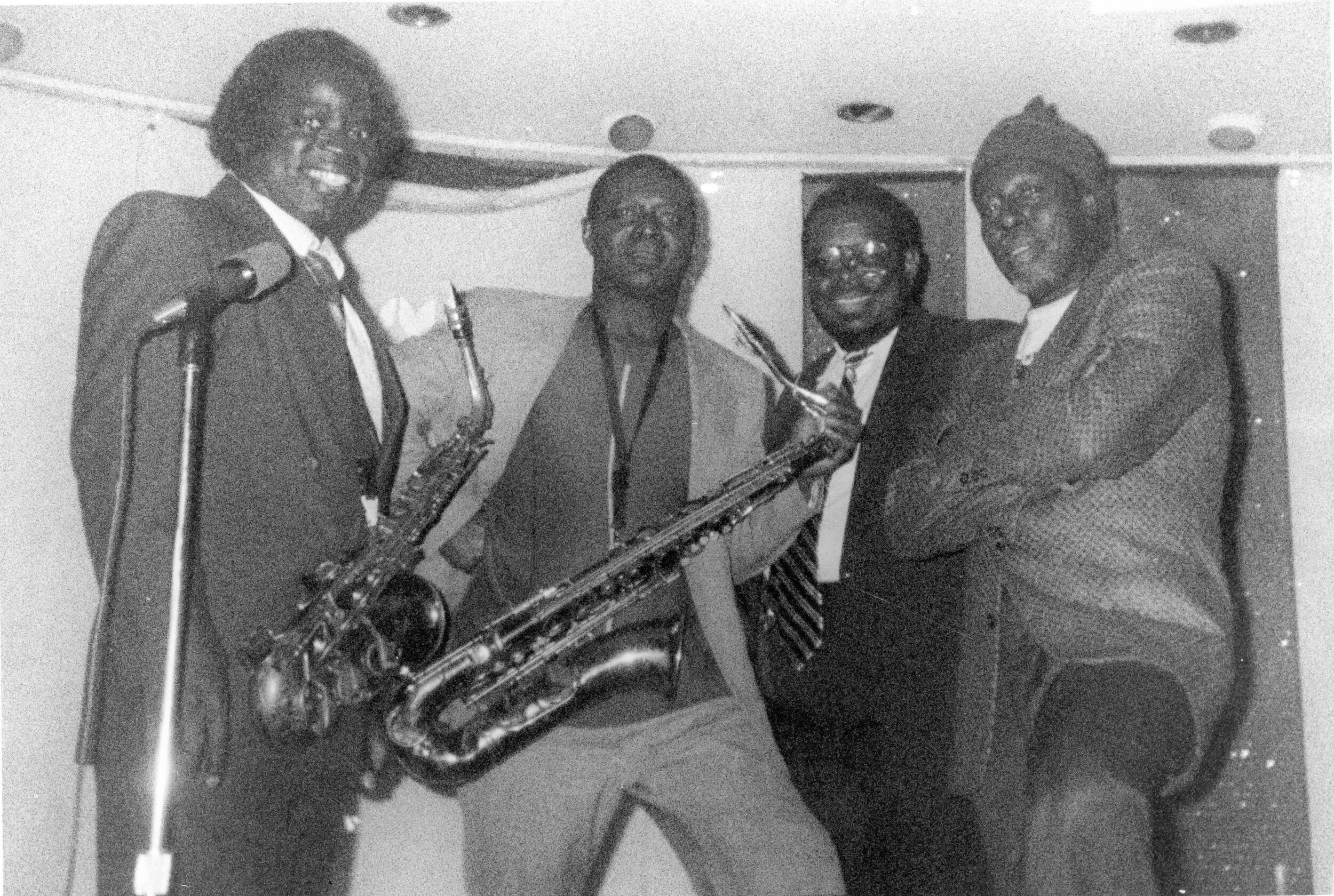 Maceo Parker, Pee Wee Ellis, Fred Wesley & Leon Thomas at SOBs, 1990