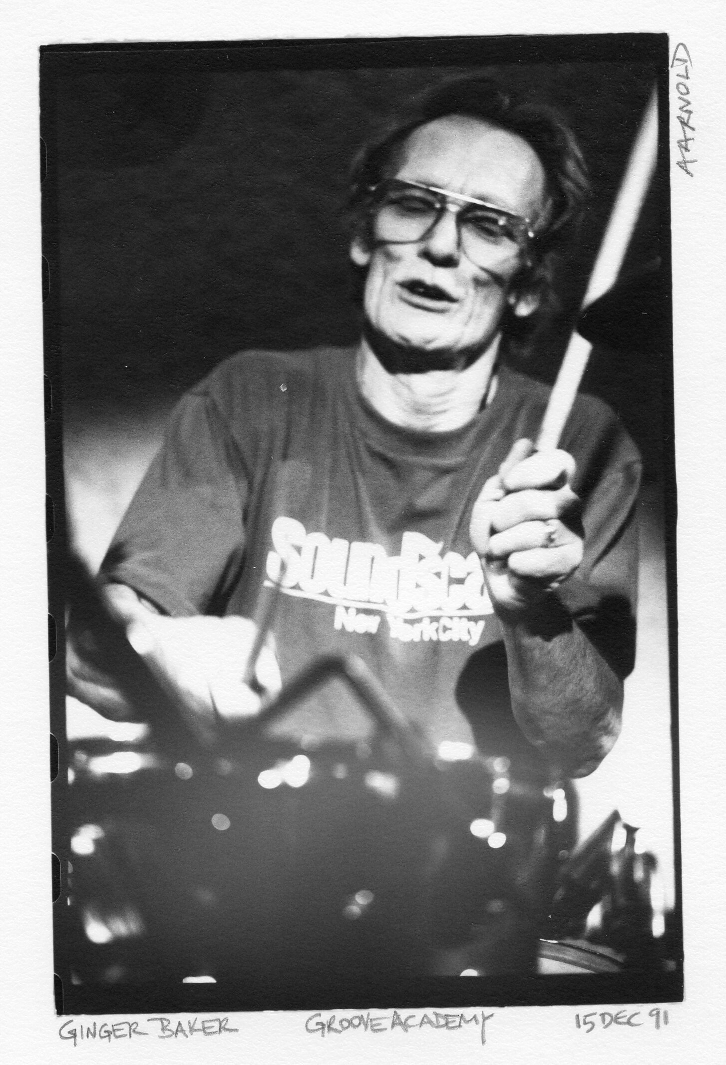 Ginger Baker at SOBs, 1991 (Photo by Alice Arnold)