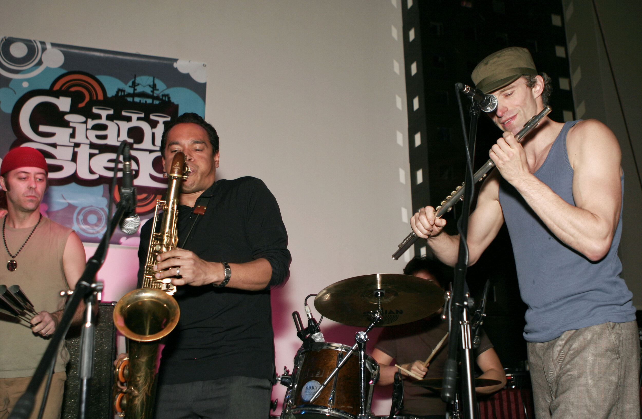 DJ Chillfreez, Jay Rodriguez & Richard Worth at Giant Step 15th Anniversary at SOB’s, 2005 (Photo by Donna Ward)