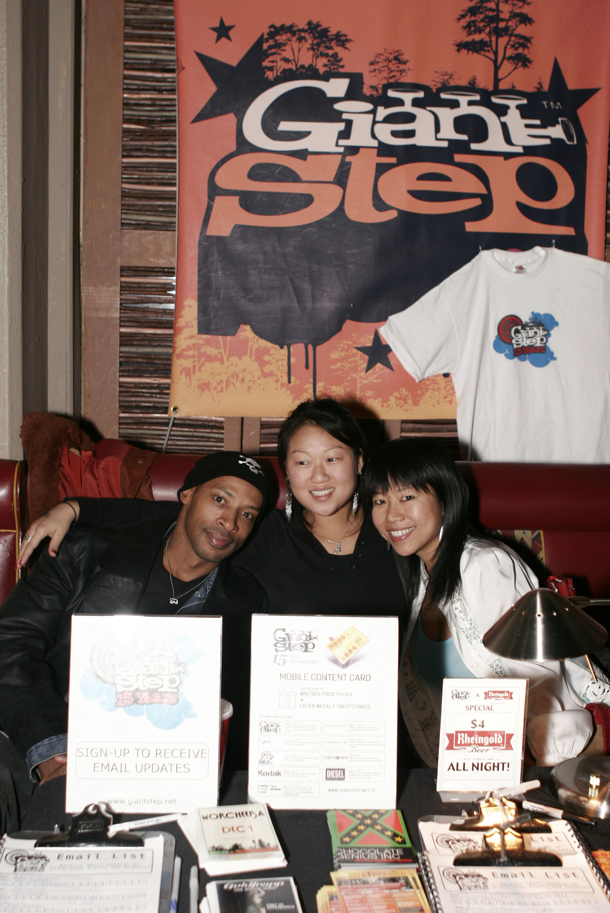Jonesy, Amanda Chessa & Erica Lee at Giant Step 15th Anniversary at SOB’s, 2005 (Photo by Donna Ward)