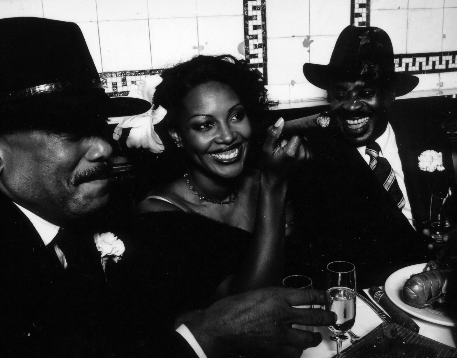 Roy Ayers, Cindy Mizelle & Benny Diggs for album photo shoot, 1997 (Photo by Dah Len)