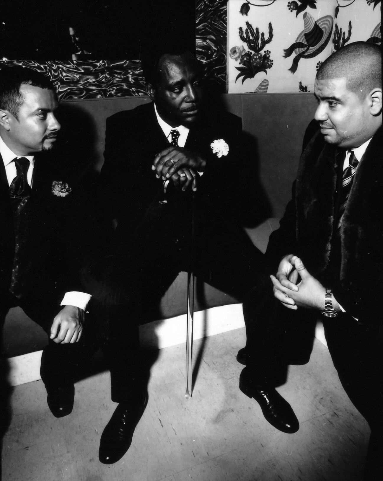 Louie Vega, George Benson & Kenny Dope for album photo shoot, 1997 (Photo by Dah Len)