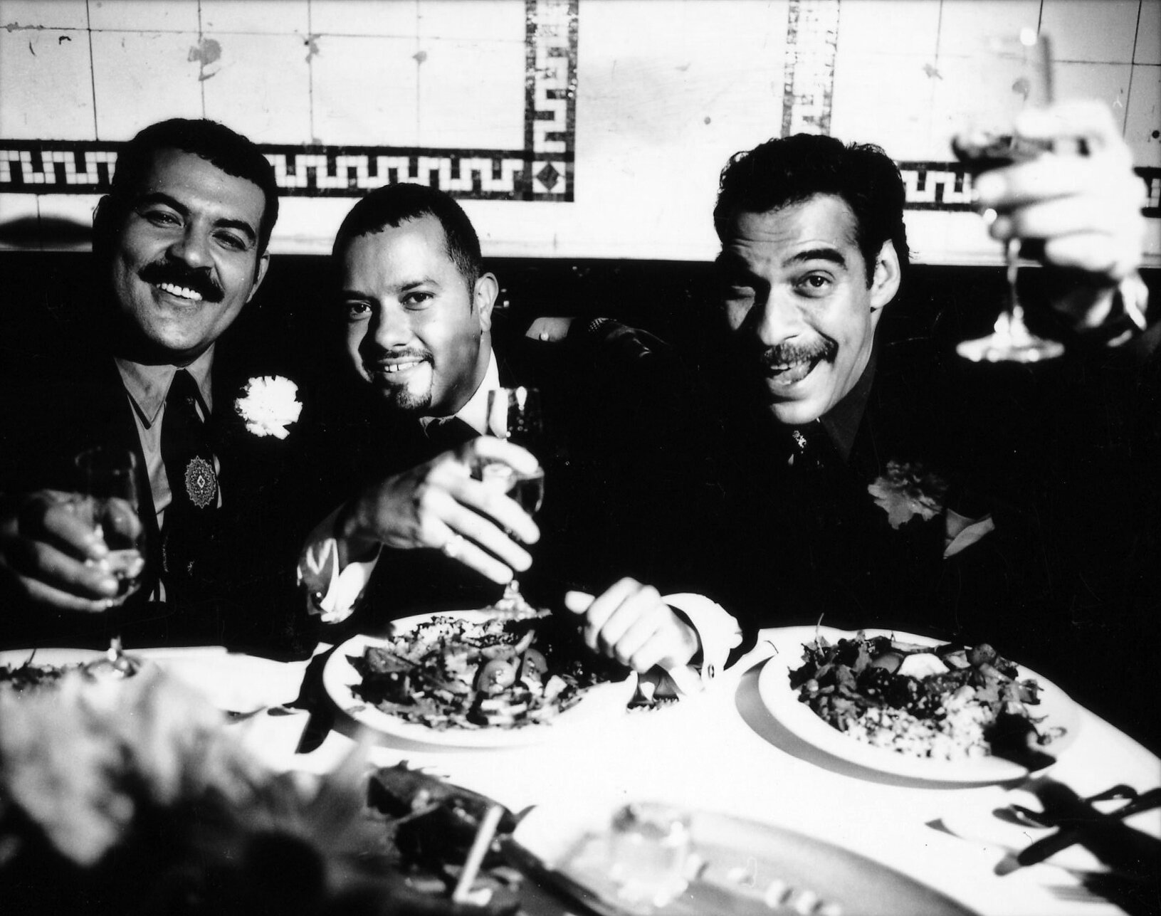 Hilton Ruiz, Louie Vega & Dave Valentin for album photo shoot, 1997 (Photo by Dah Len)