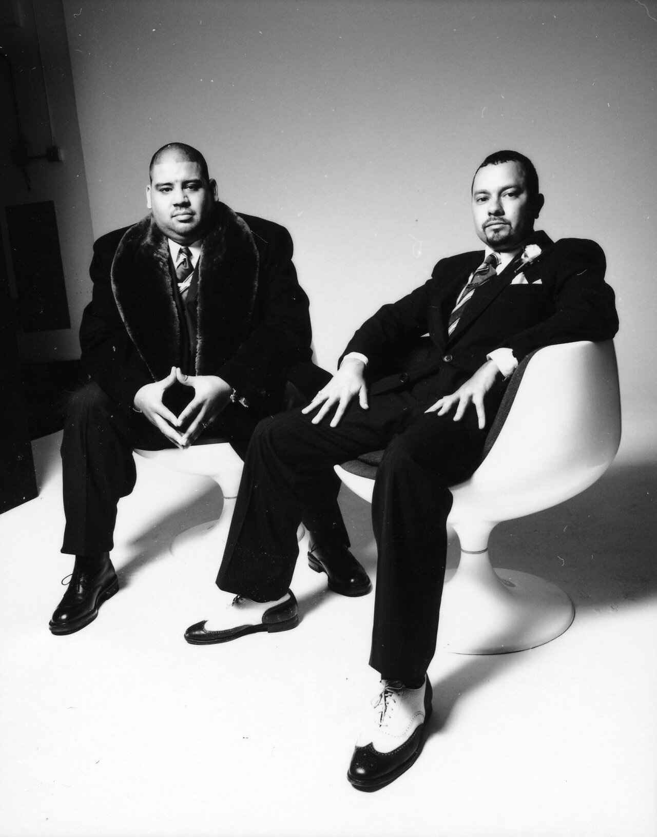 Kenny Dope & Louie Vega for album photo shoot, 1997 (Photo by Dah Len)