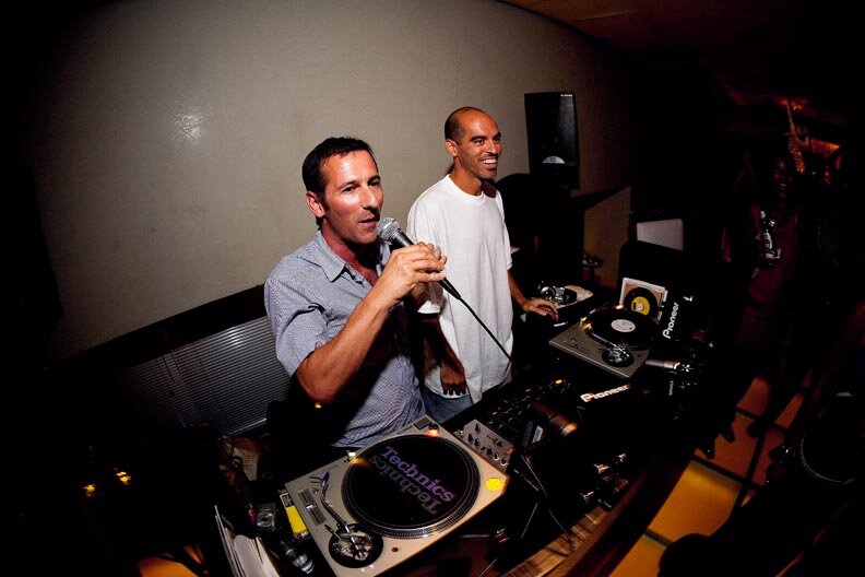 Maurice Bernstein & Bobbito Garcia at Hudson in NYC, 2007 (Photo by Phillip Angert)
