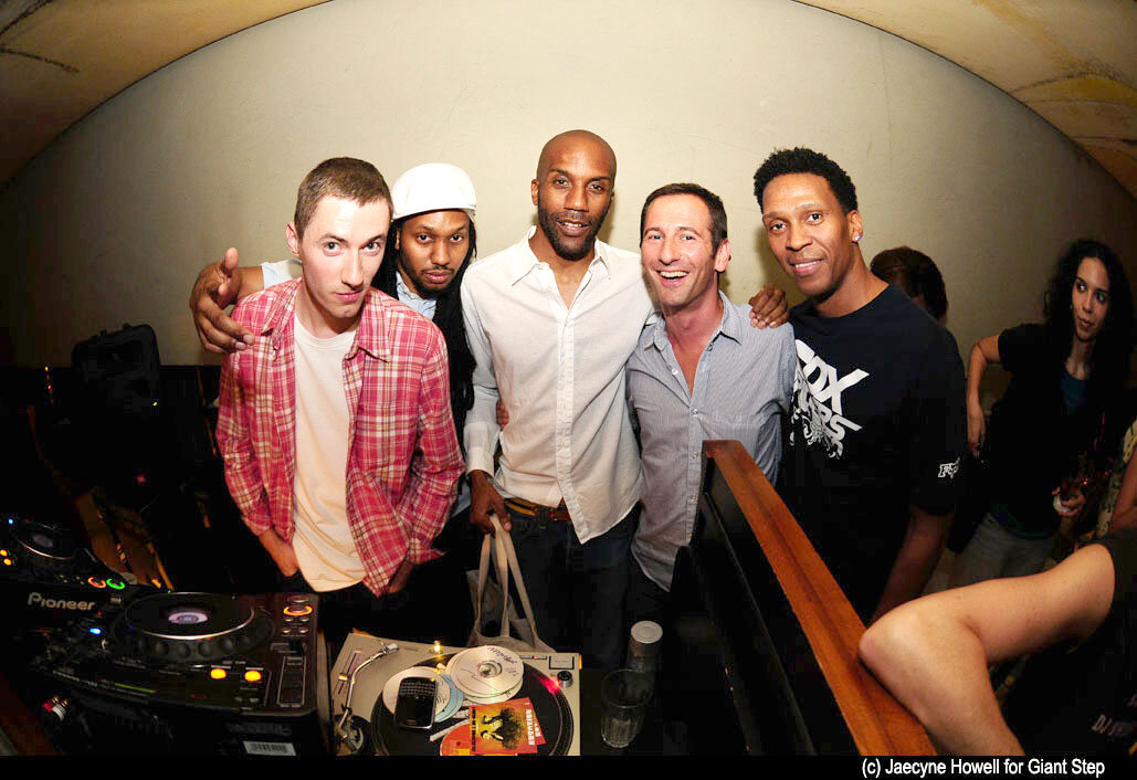 Benji B, DJ Geology, Dego McFarlane, Maurice Bernstein & Keith Shocklee at Hudson in NYC, 2009 (Photo by Jaecyne Howell)