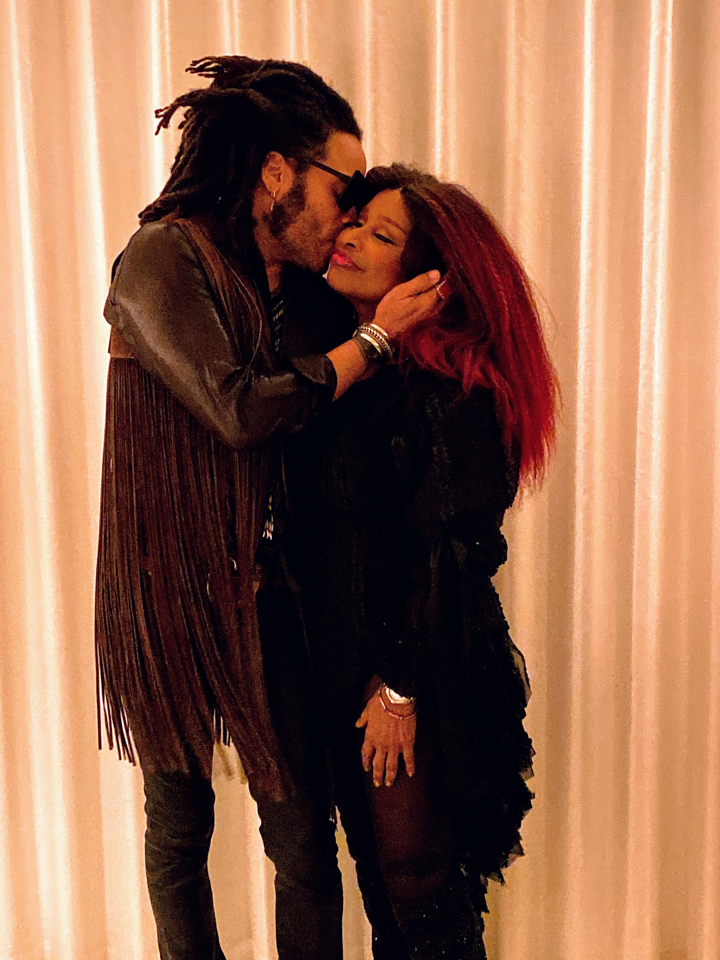 Lenny Kravitz & Chaka Khan at West Hollywood Edition launch, Nov 2019