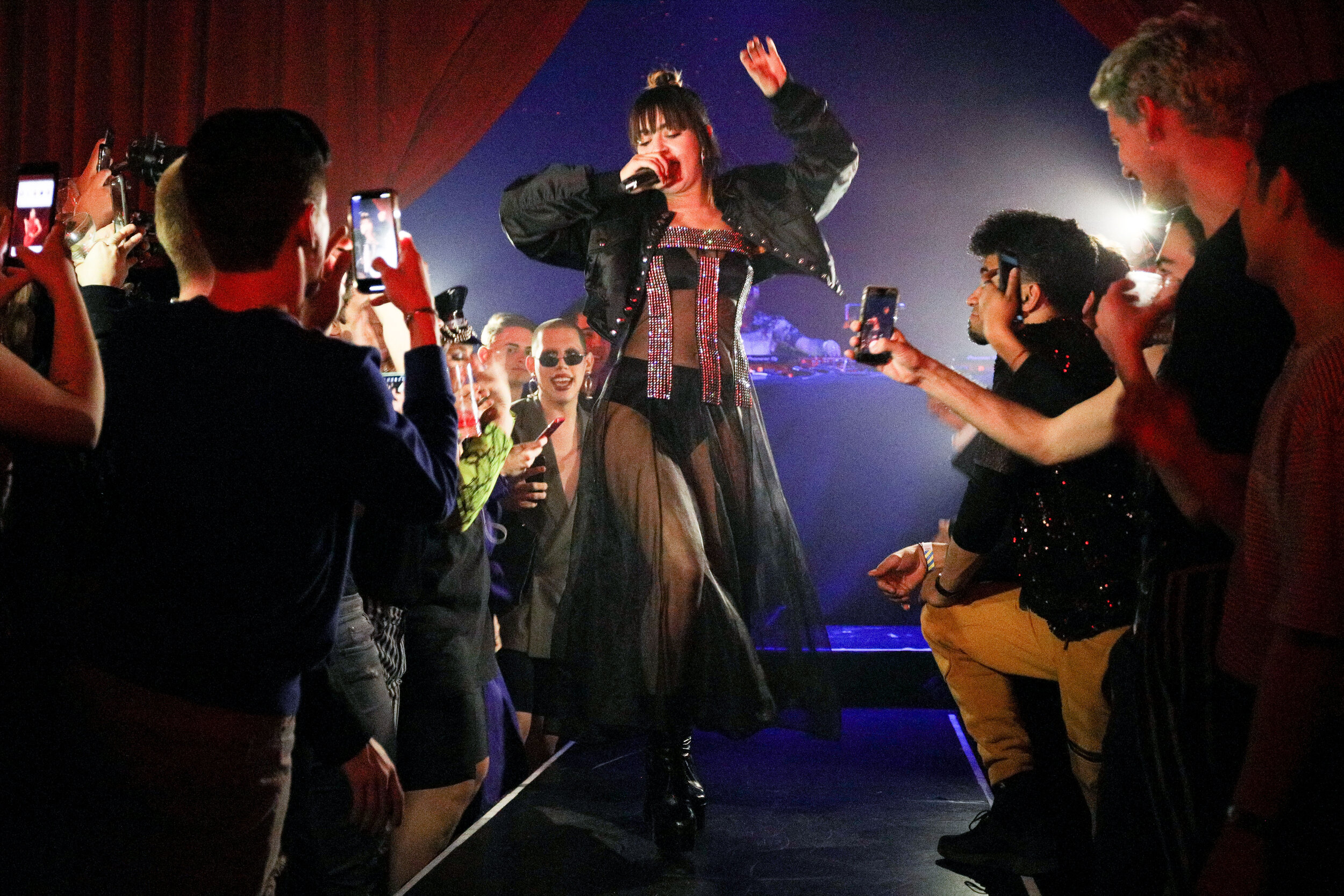 Charli XCX at Times Square Edition launch, Mar 2019 (Photo by BFA)