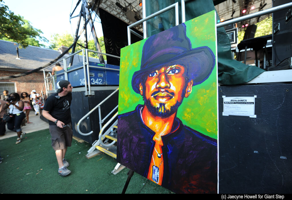 Live painting at SummerStage, July 2009 (Photo by Jaecyne Howell)