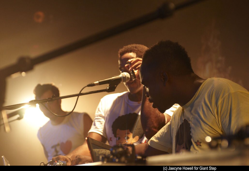 Mark Ronson, Q-Tip & DJ Spinna/Michael Jackson Celebration at Nokia Theatre in NYC, Aug 2009 (Photo by Jaecyne Howell)
