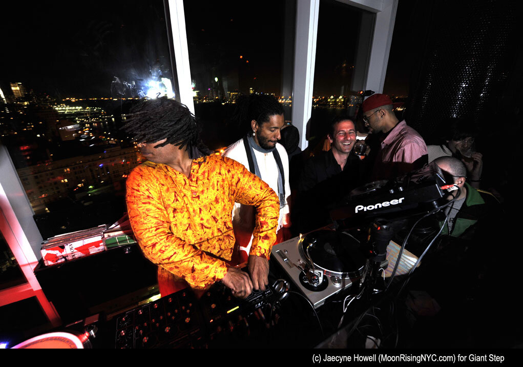 Joe Claussell, Maurice Bernstein & Rich Medina at Le Bain in NYC, 2011 (Photo by Jaecyne Howell)