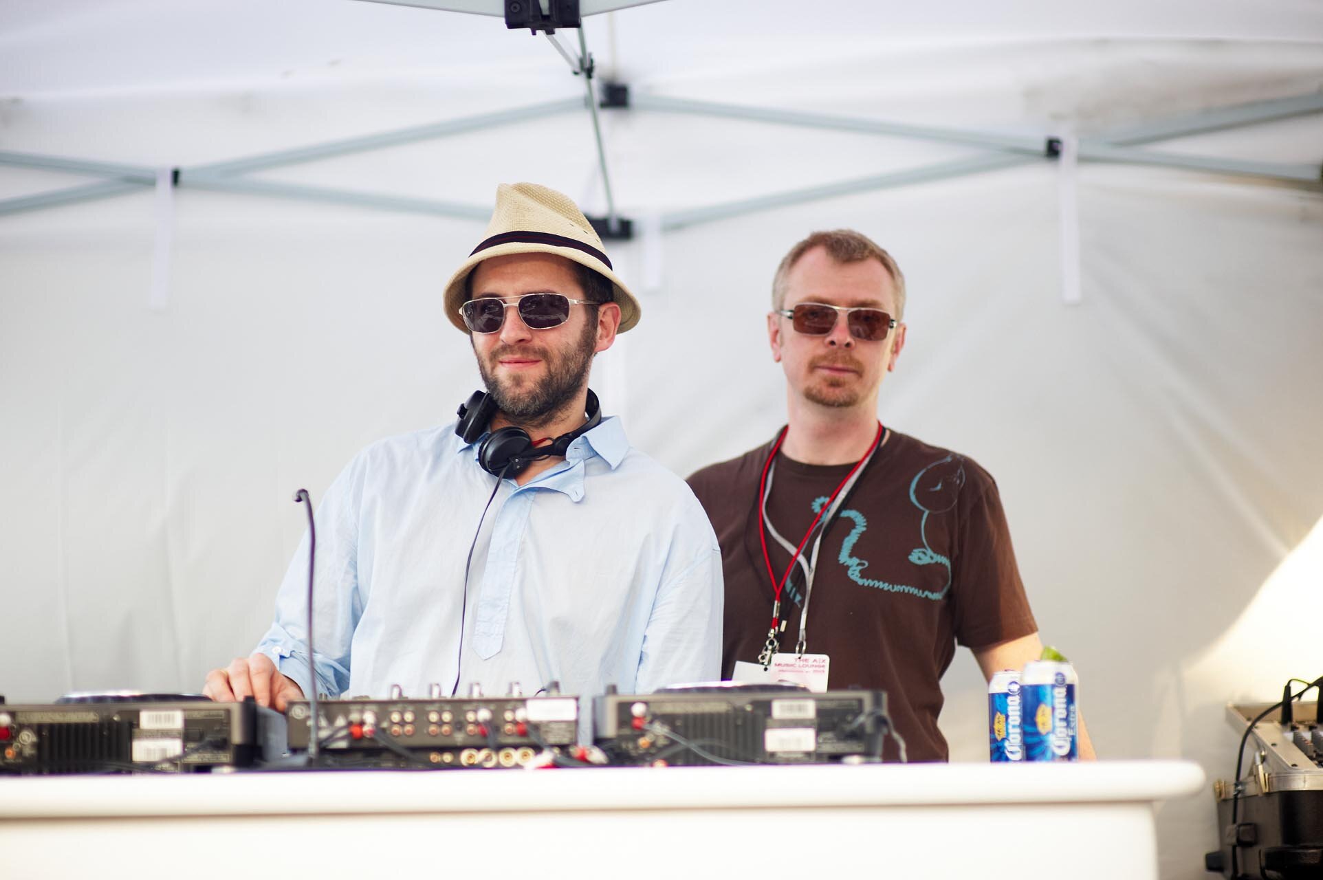 Alex Barck & Darek Mazzone/Sunset Soiree at Delano in Miami, 2008 (Photo by Phillip Angert)