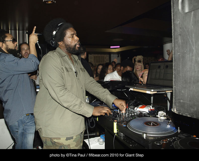 Yahmeen Allworld & Questlove/Sunset Soiree at Delano in Miami, 2010 (Photo by Tina Paul)