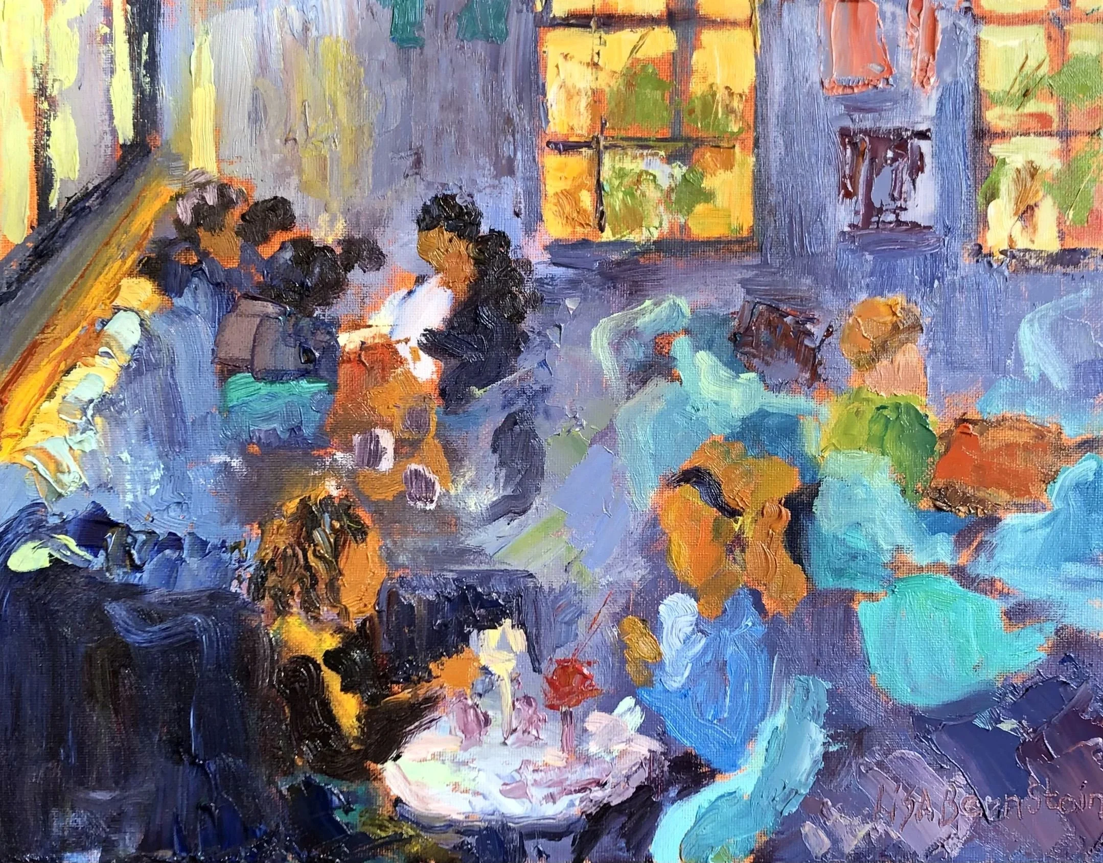Palette 22 Saturday Crowd by Lisa Bernstein