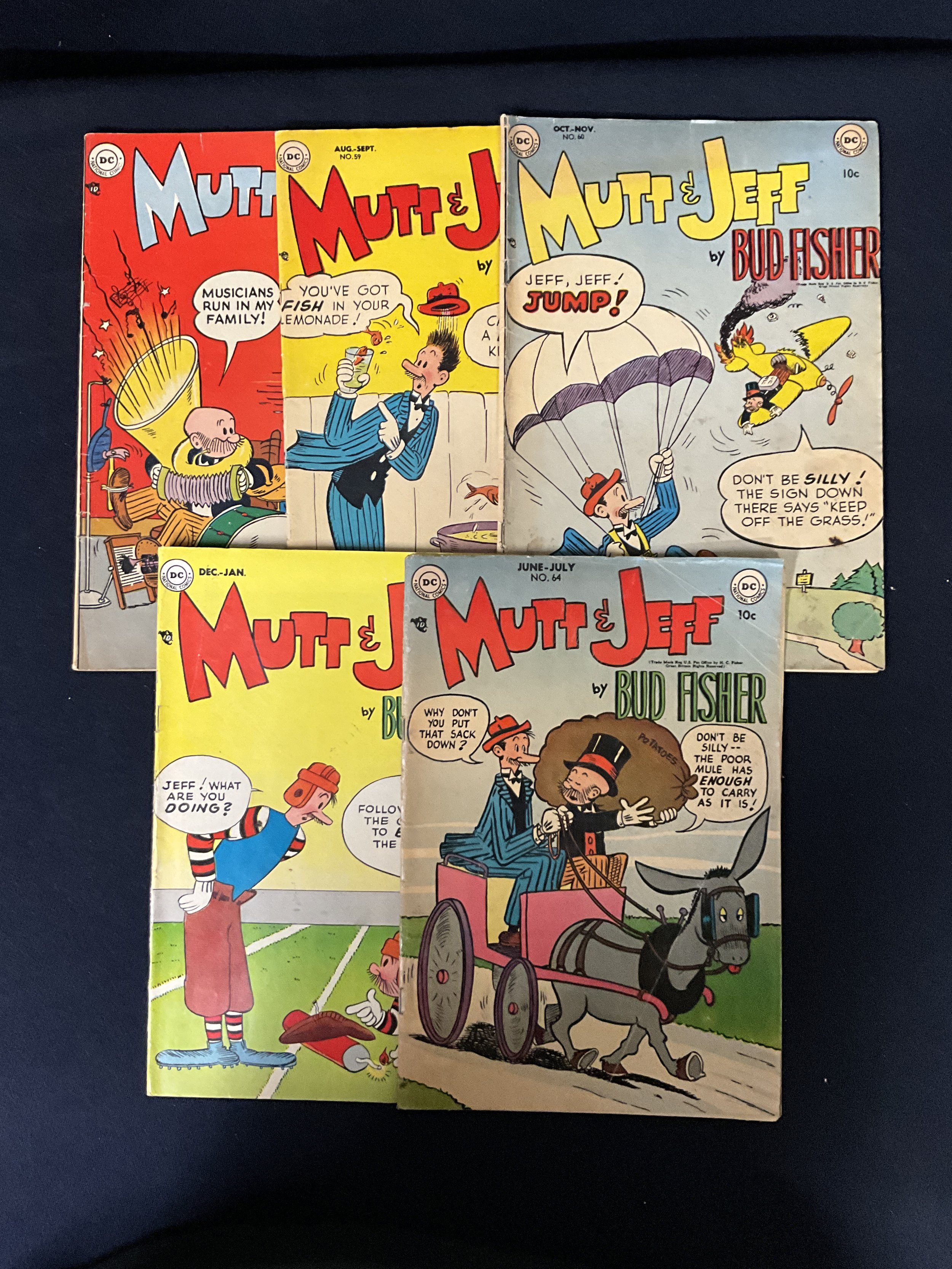 Mutt and Jeff #58, 59, 60, 61, & 64 - Lot #2