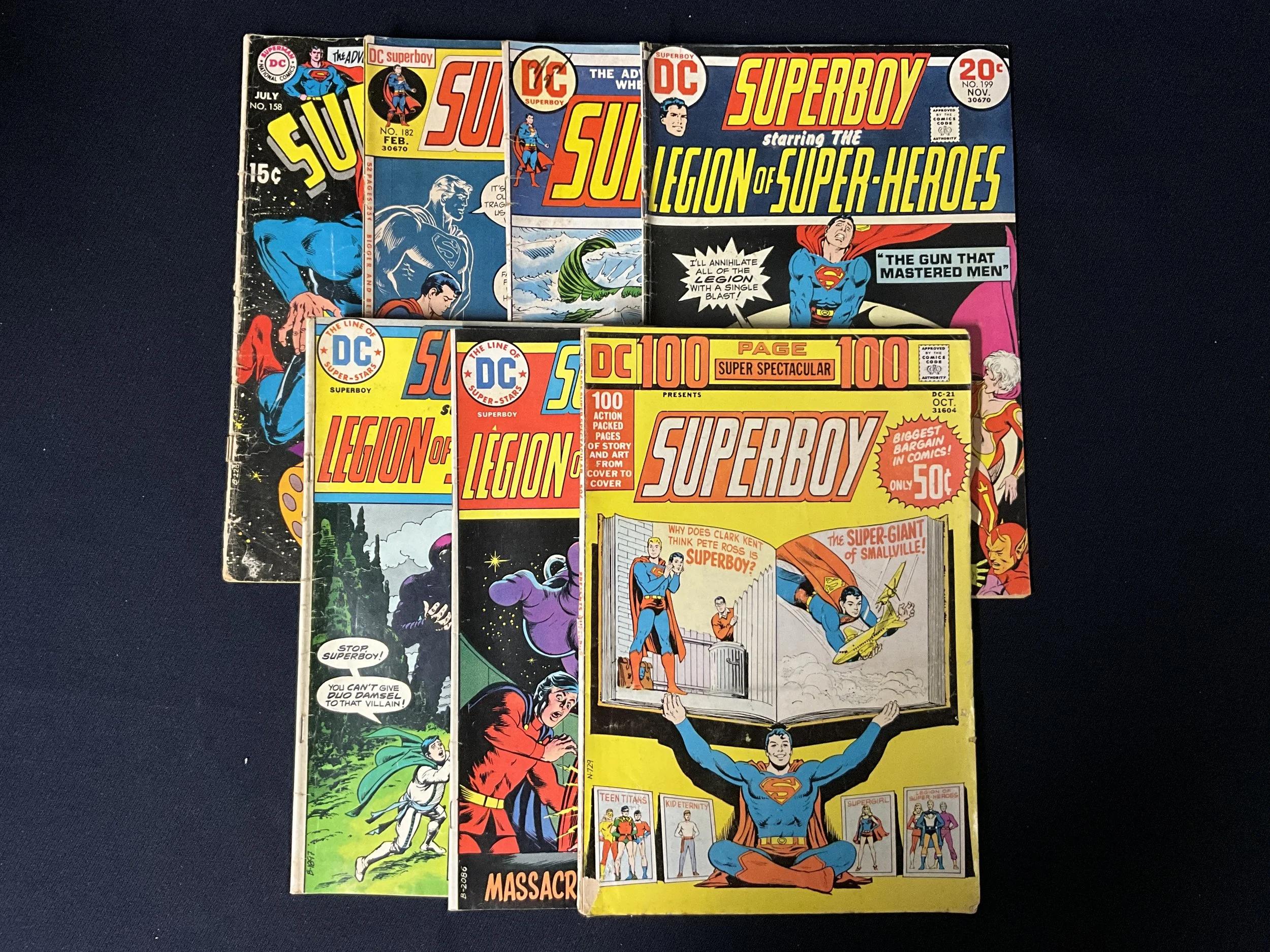 Superboy & Legion of Super Heroes #158, 182, 194, 199, 200, 203, & 100 Page Super Spectacular #21 - 7-issue lot