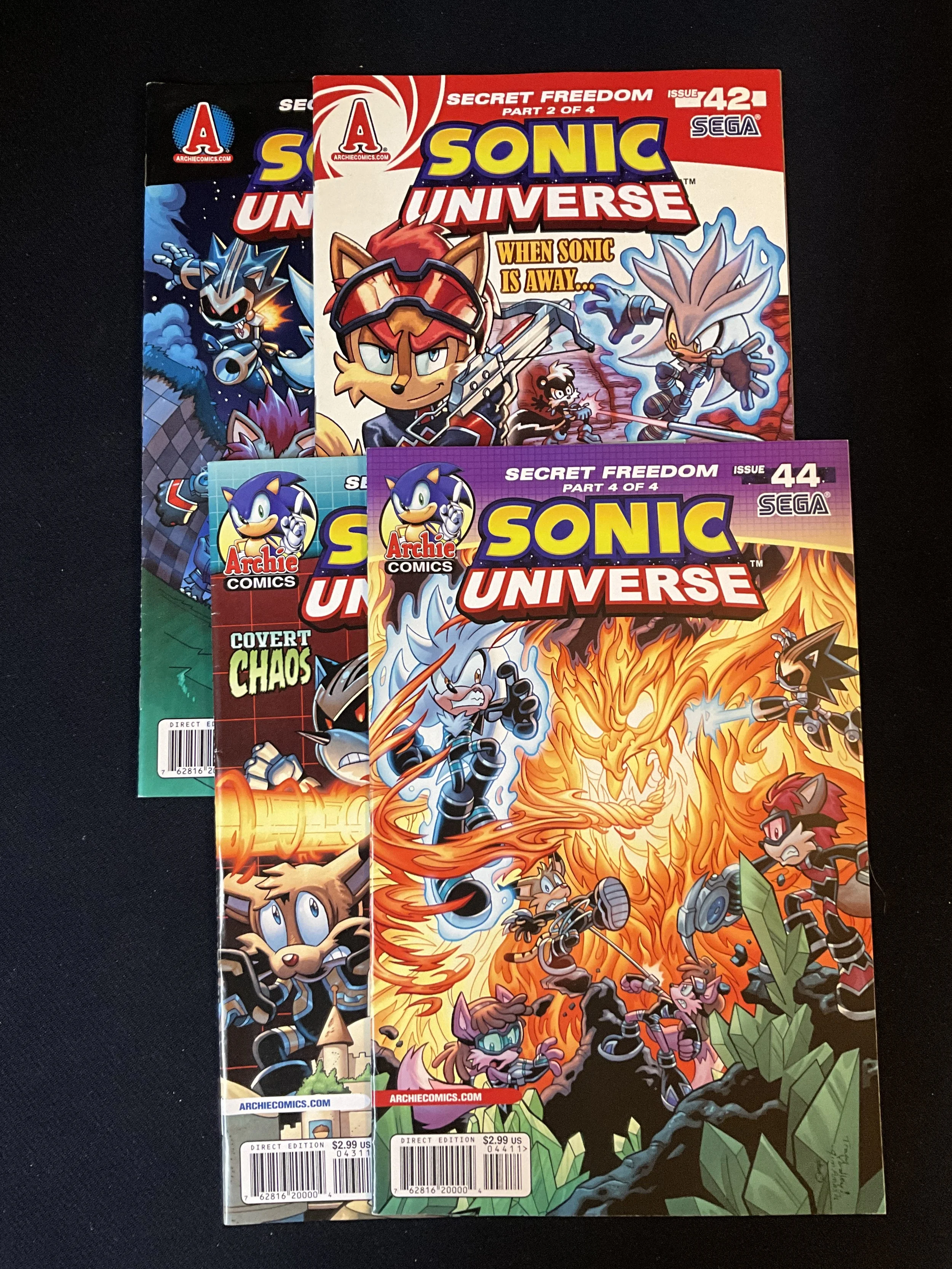 Sonic Universe Lot 3 #41-44 Secret Freedom 4-issue Lot