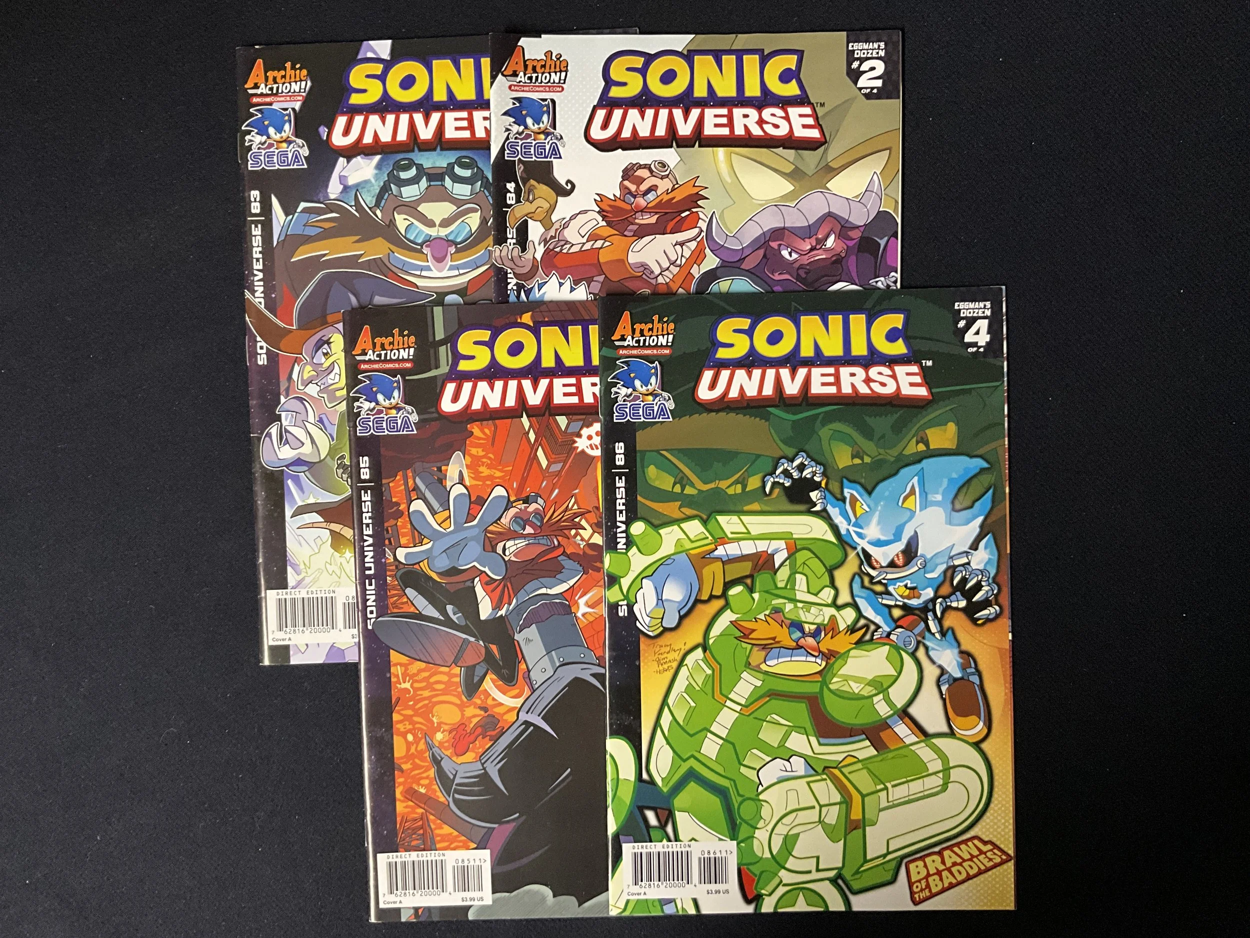 Sonic Universe #83-86 Lot 11 - Eggman's Dozen 4-issue lot
