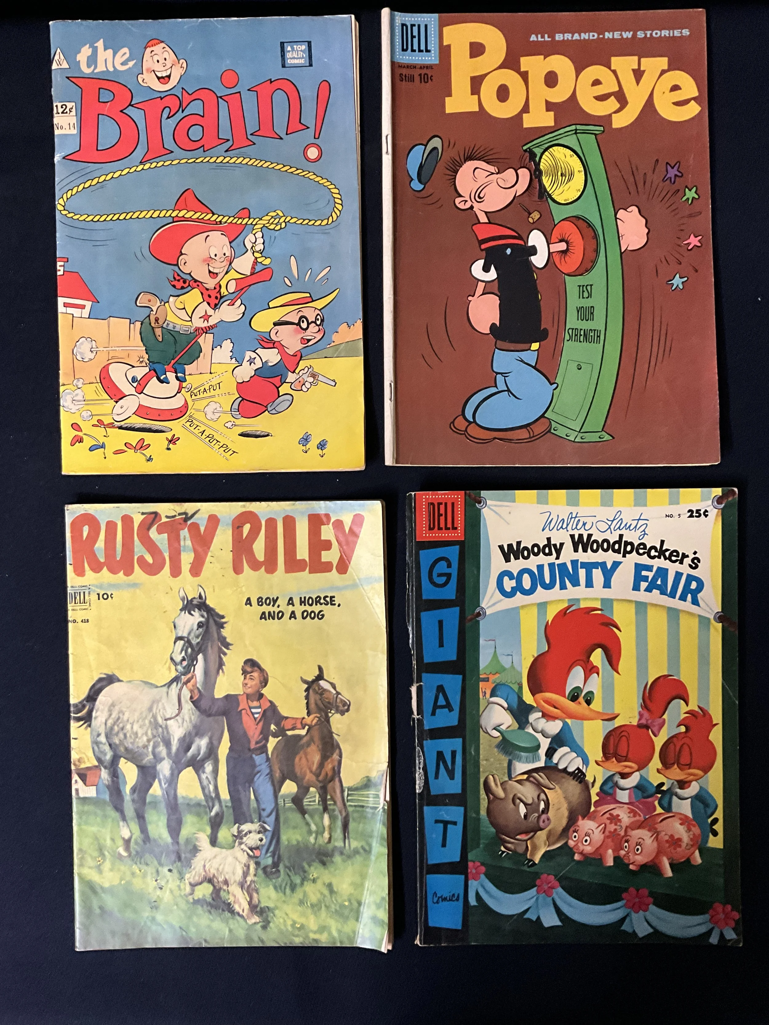 The Brain, Popeye, Rusty Riley, Woody Woodpecker Country Fair - Golden Age Lot #3