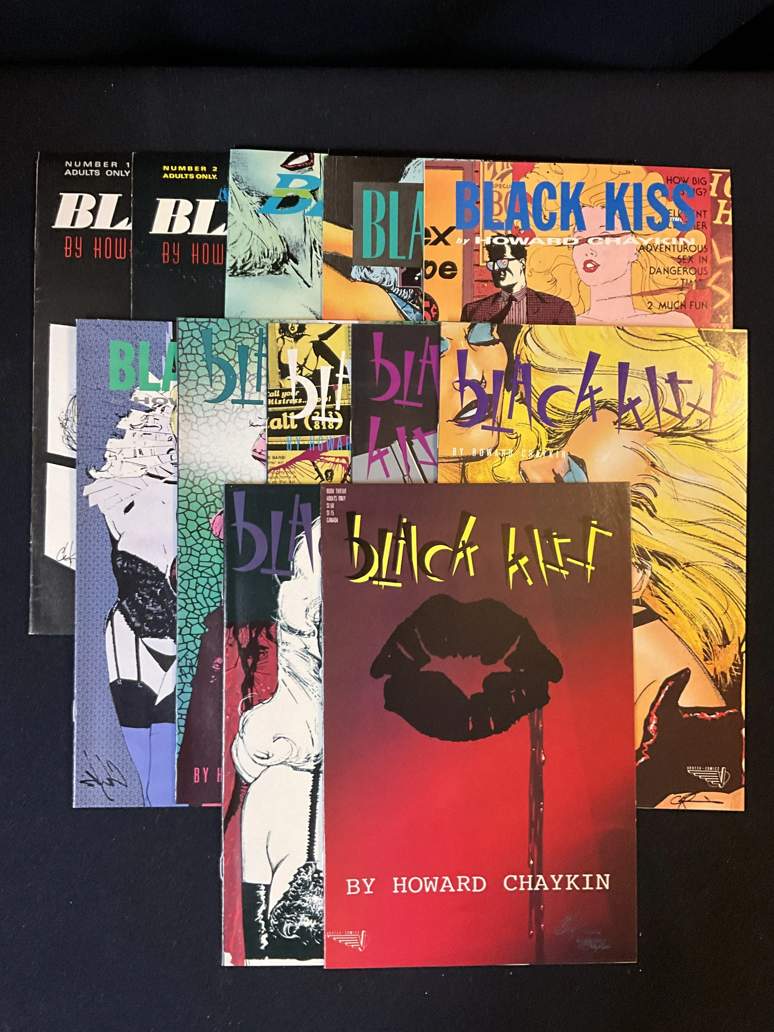 Black Kiss 1-12 Howard Chaykin Complete 1988-89 Series Vortex Comics