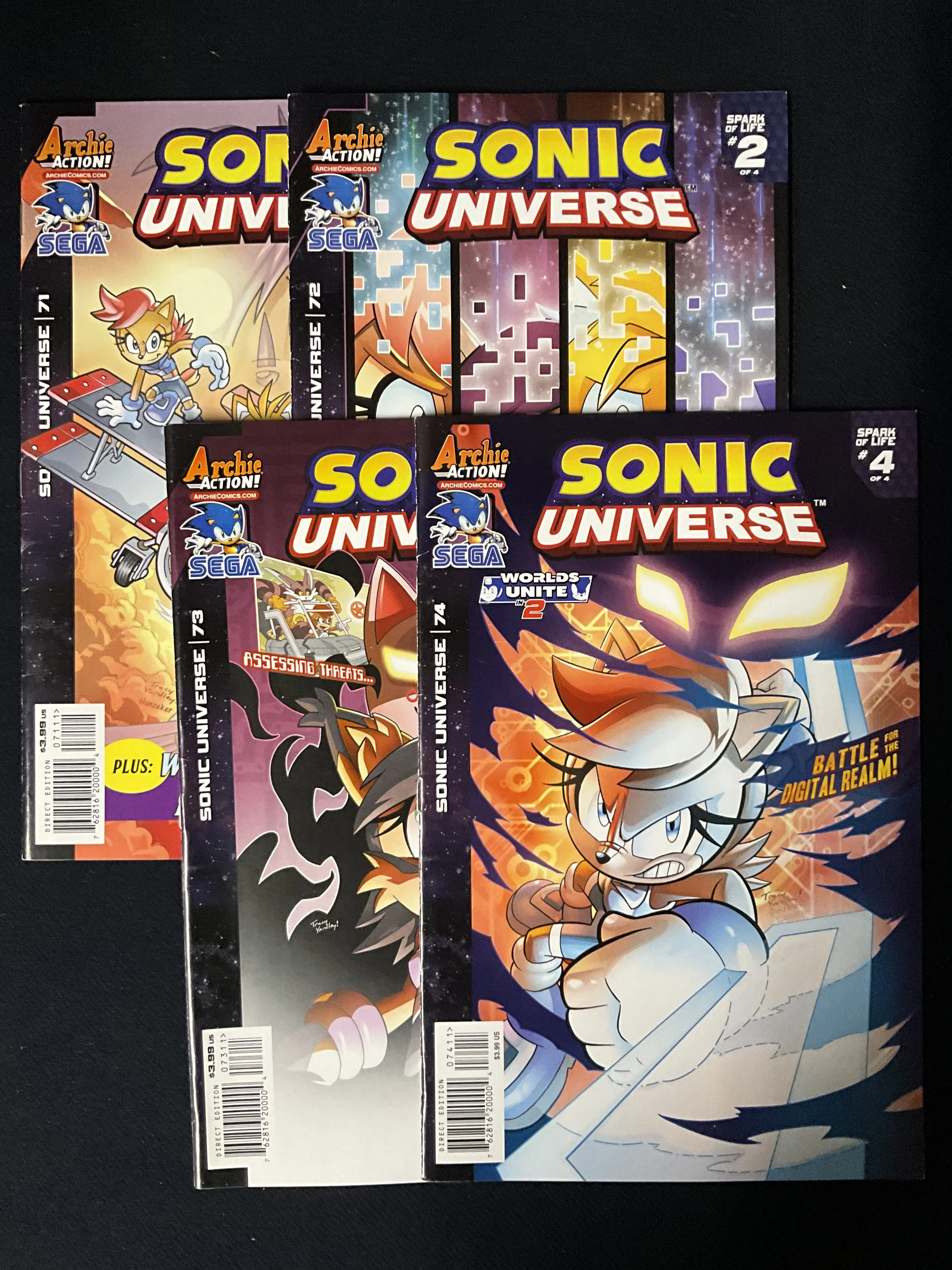 Sonic Universe #71-74 Lot 9 - Spark of Life 4-issue lot