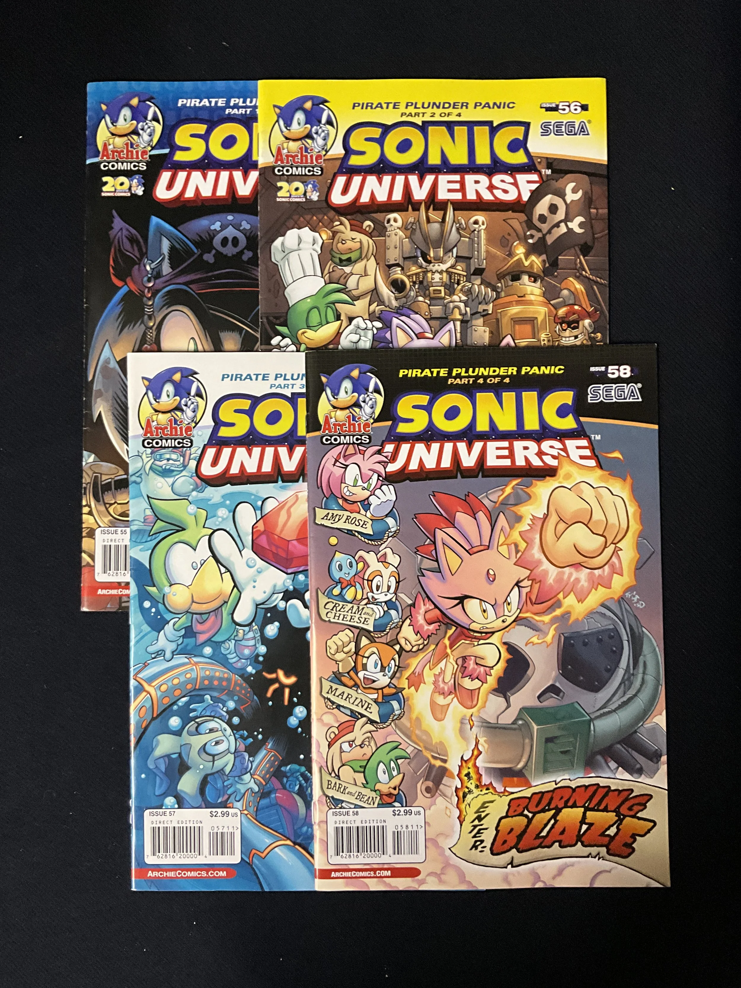 Sonic Universe #55-58 Lot 5 - Pirate Plunder Panic 4-issue lot