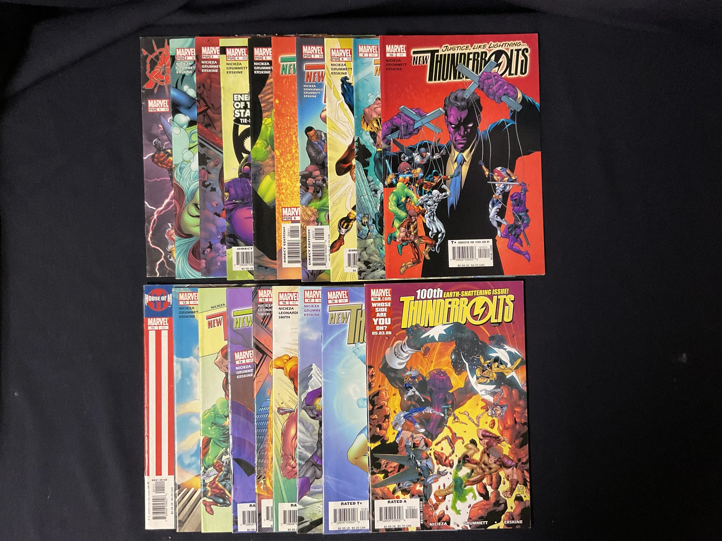 New Thunderbolts #1-18 & Thunderbolts #100 - 19-issue lot