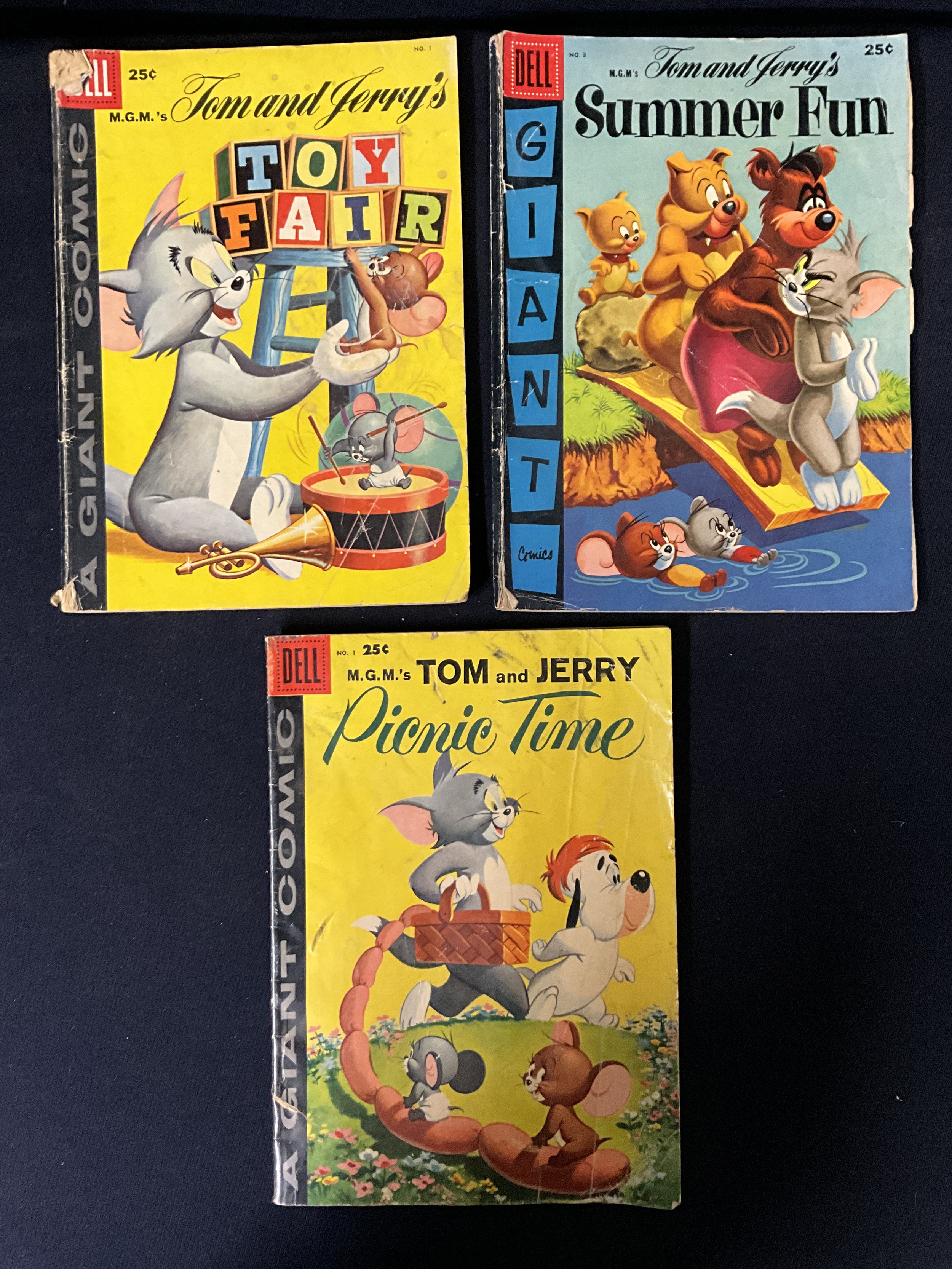 Tom and Jerry Giant Comics - Dell 3-issue lot