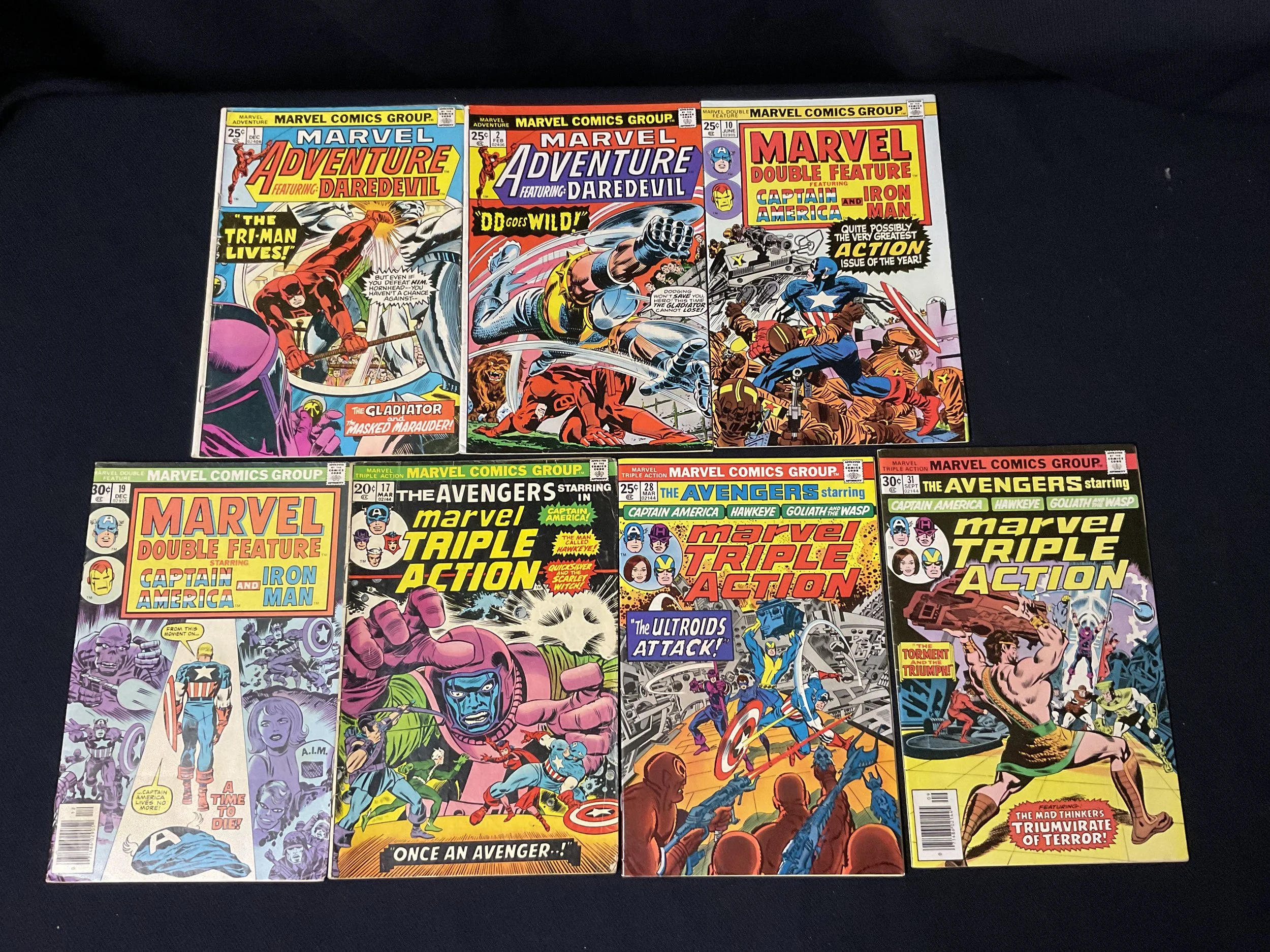 Marvel Reprint Lot #2 - Marvel Adventure, Marvel Double Feature, Marvel Triple Action - 7 comics