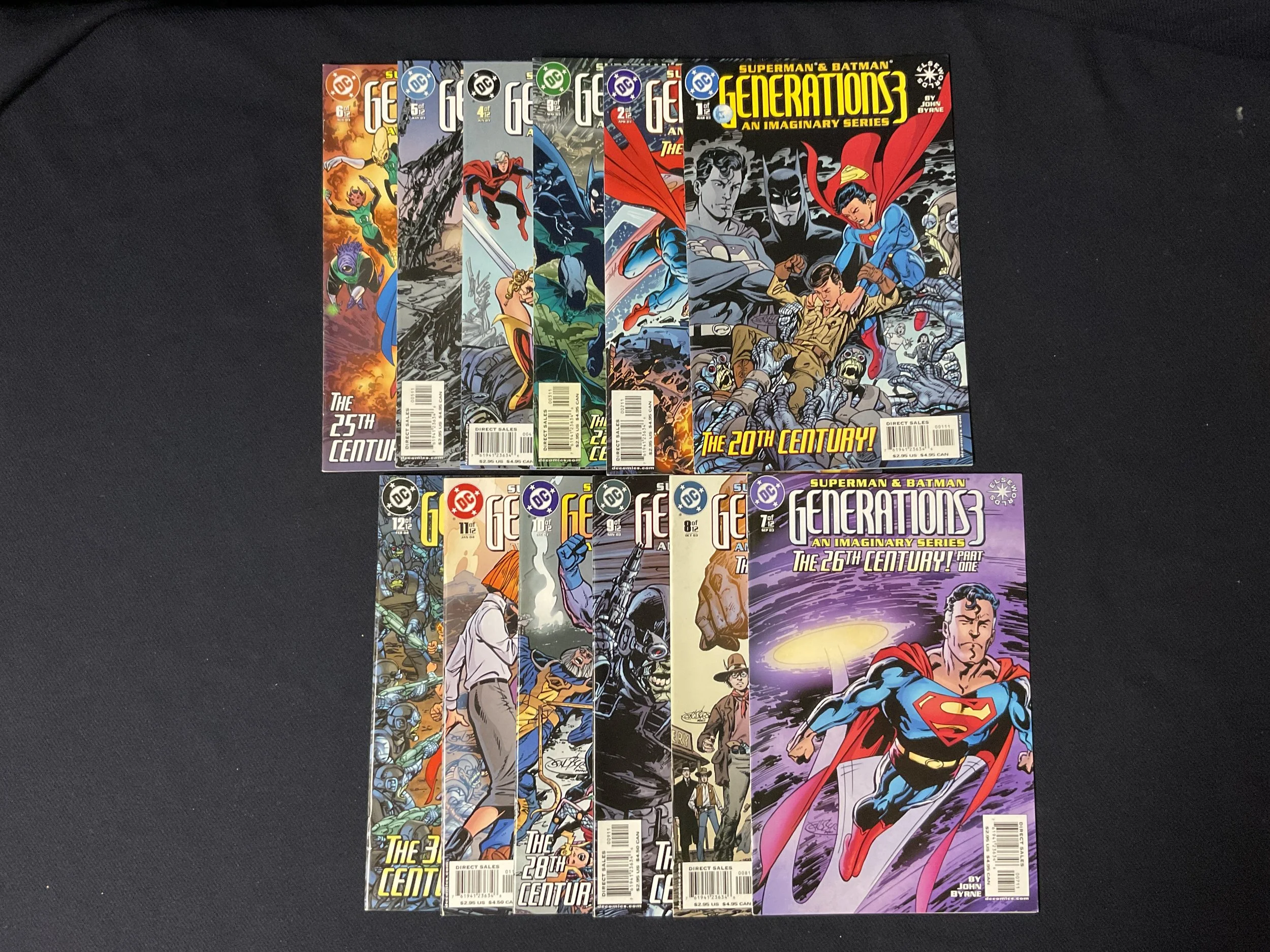 Superman & Batman Generations 3 #1-12 by John Byrne - Complete 2003 Series
