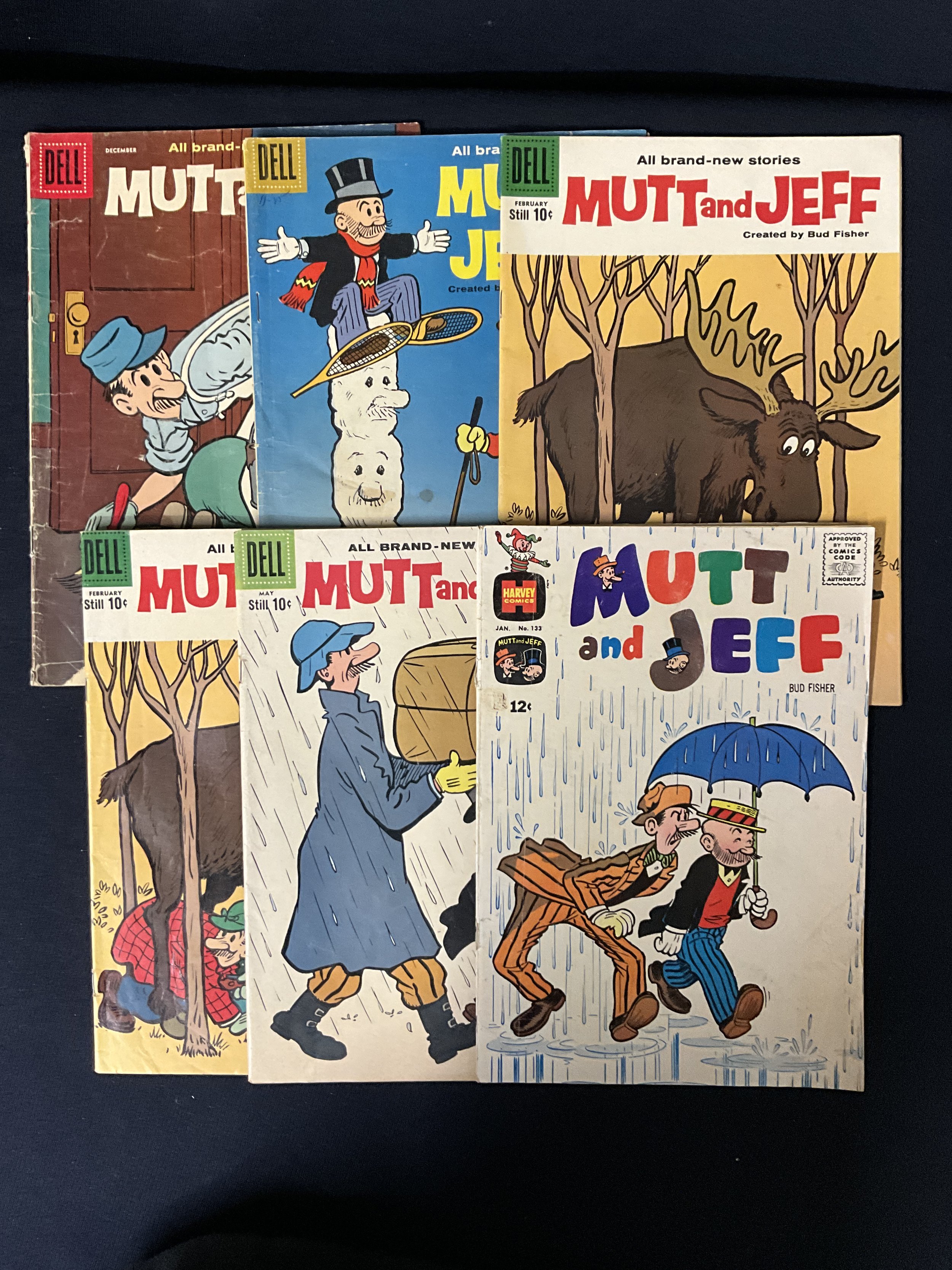 Mutt and Jeff #106, 107, 108 (2 copies), 111, & 133 - Lot #5