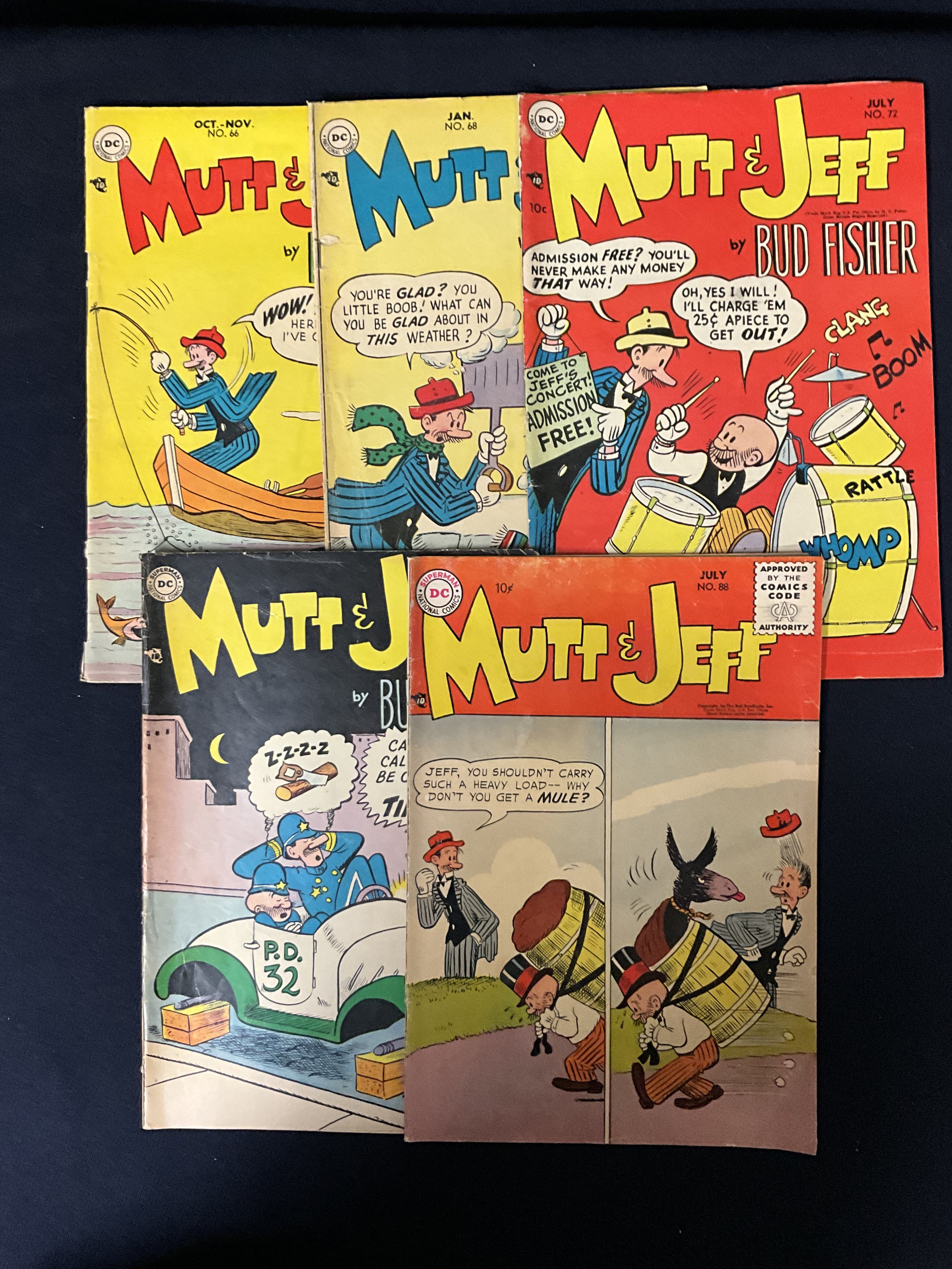 Mutt and Jeff #66, 68, 72, 75, & 88 - Lot #3