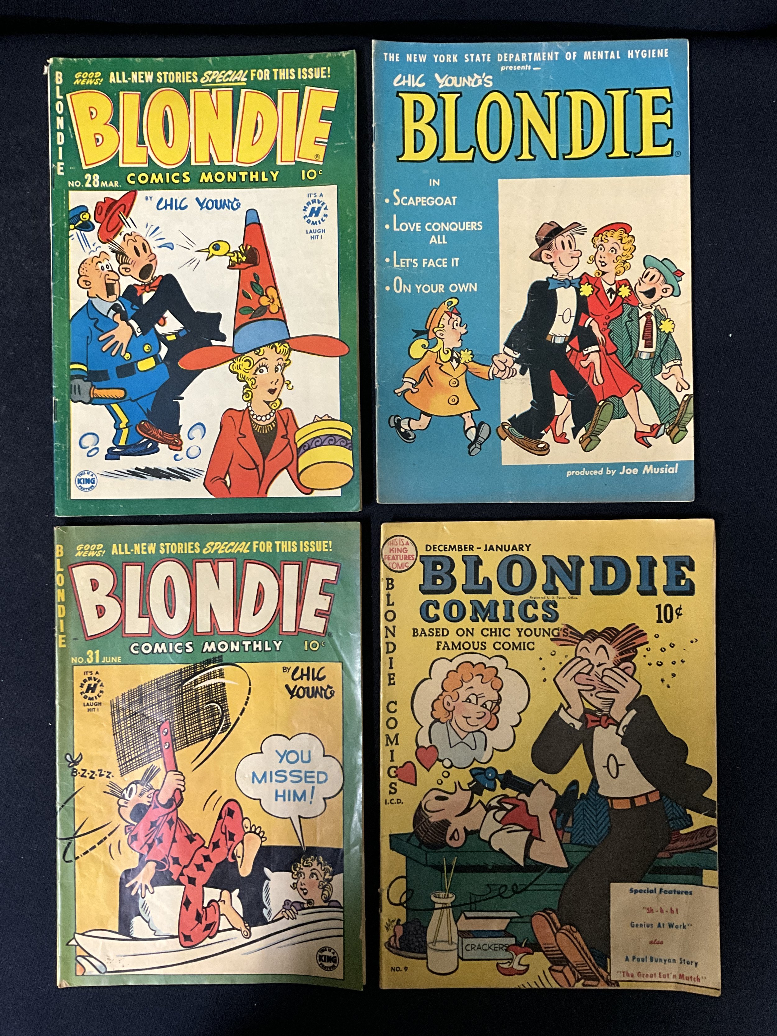 Blondie  #9, 28, 31 & NY Mental Hygiene book - Lot #2