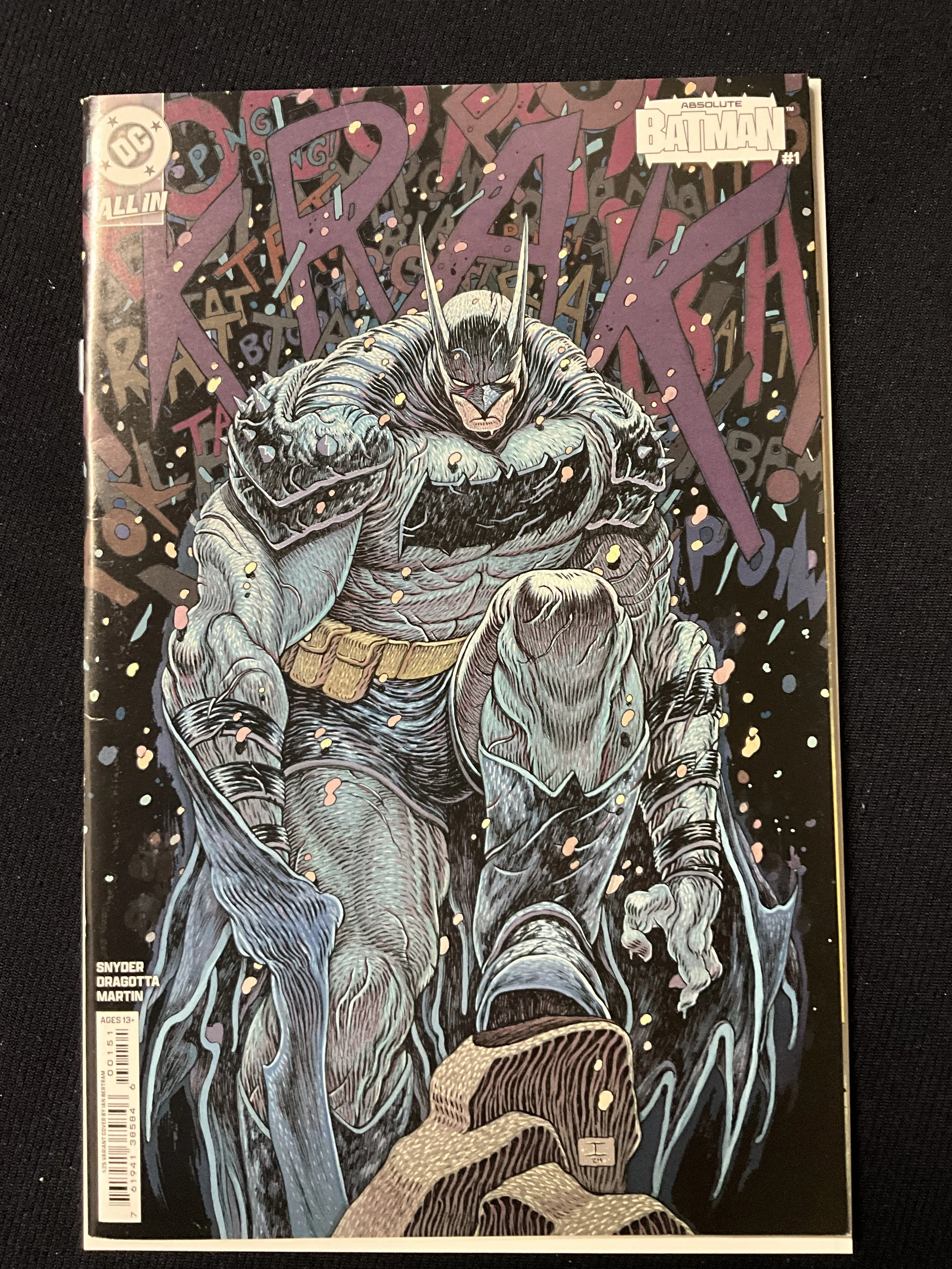 Absolute Batman #1 1:25 Retailer Incentive Cover Bertrom Variant