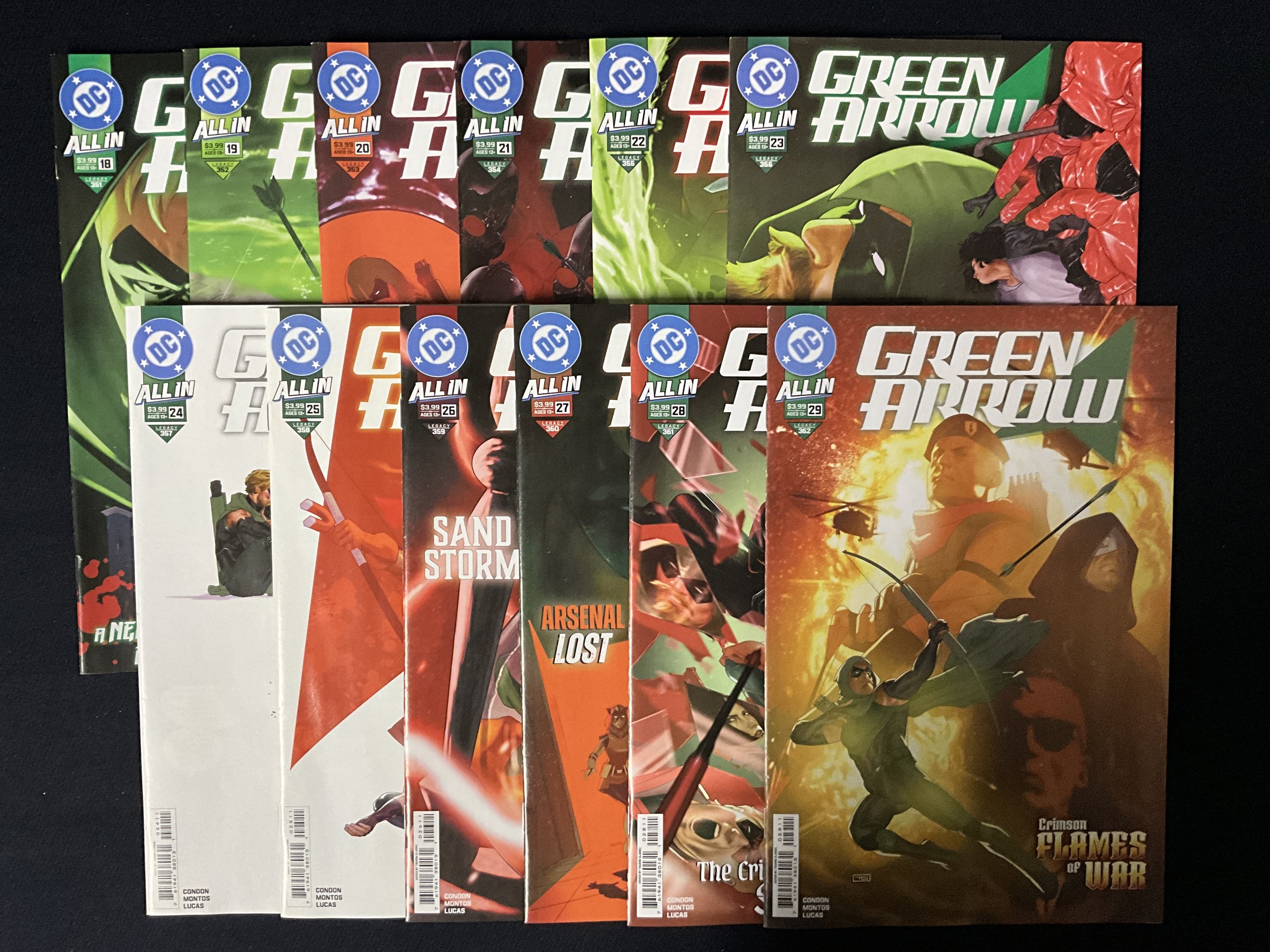 Green Arrow  #18-29 DC All In 12-issue lot