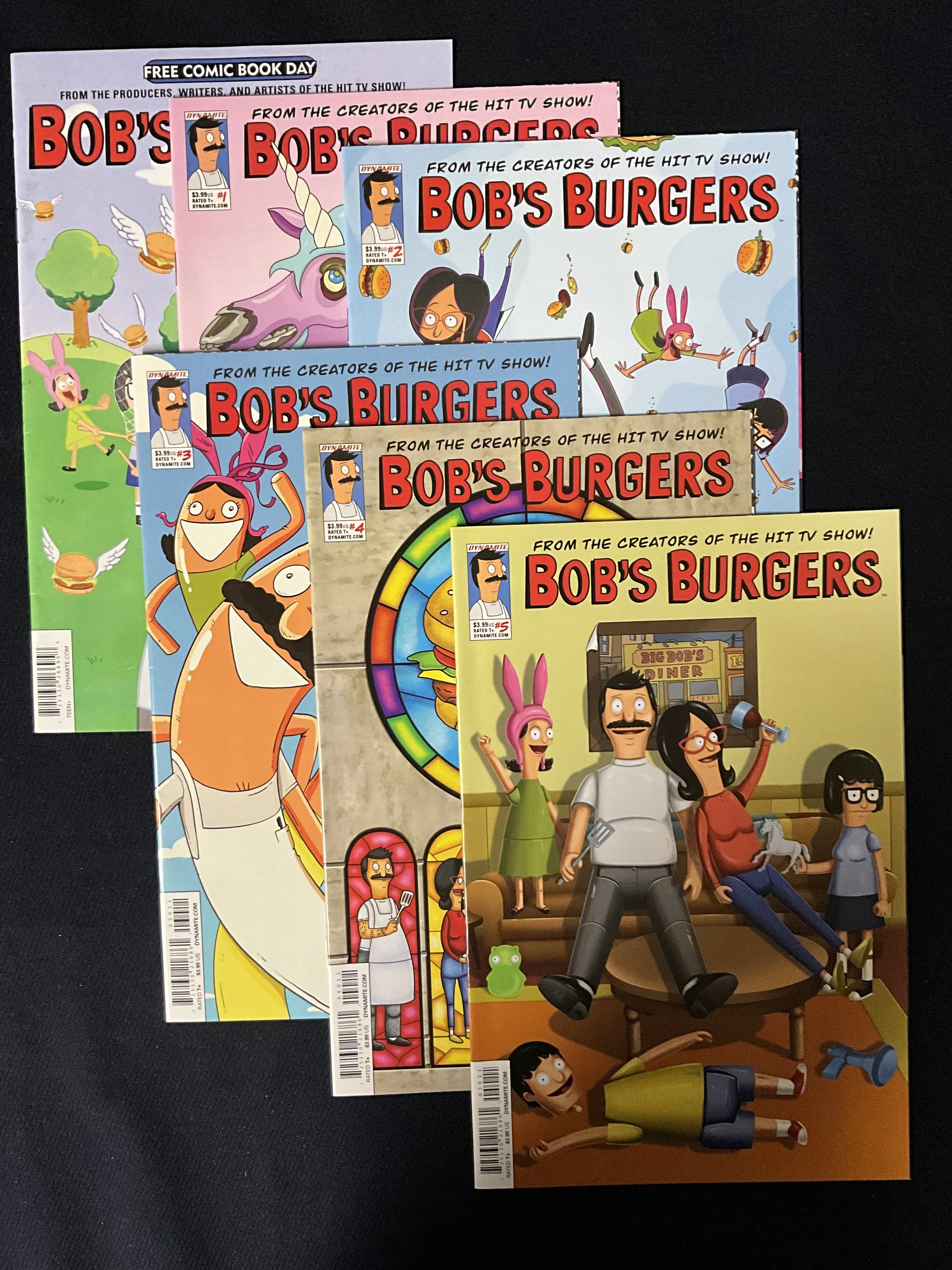 Bob's Burgers #1-5 (#1 is third printing) Complete Series