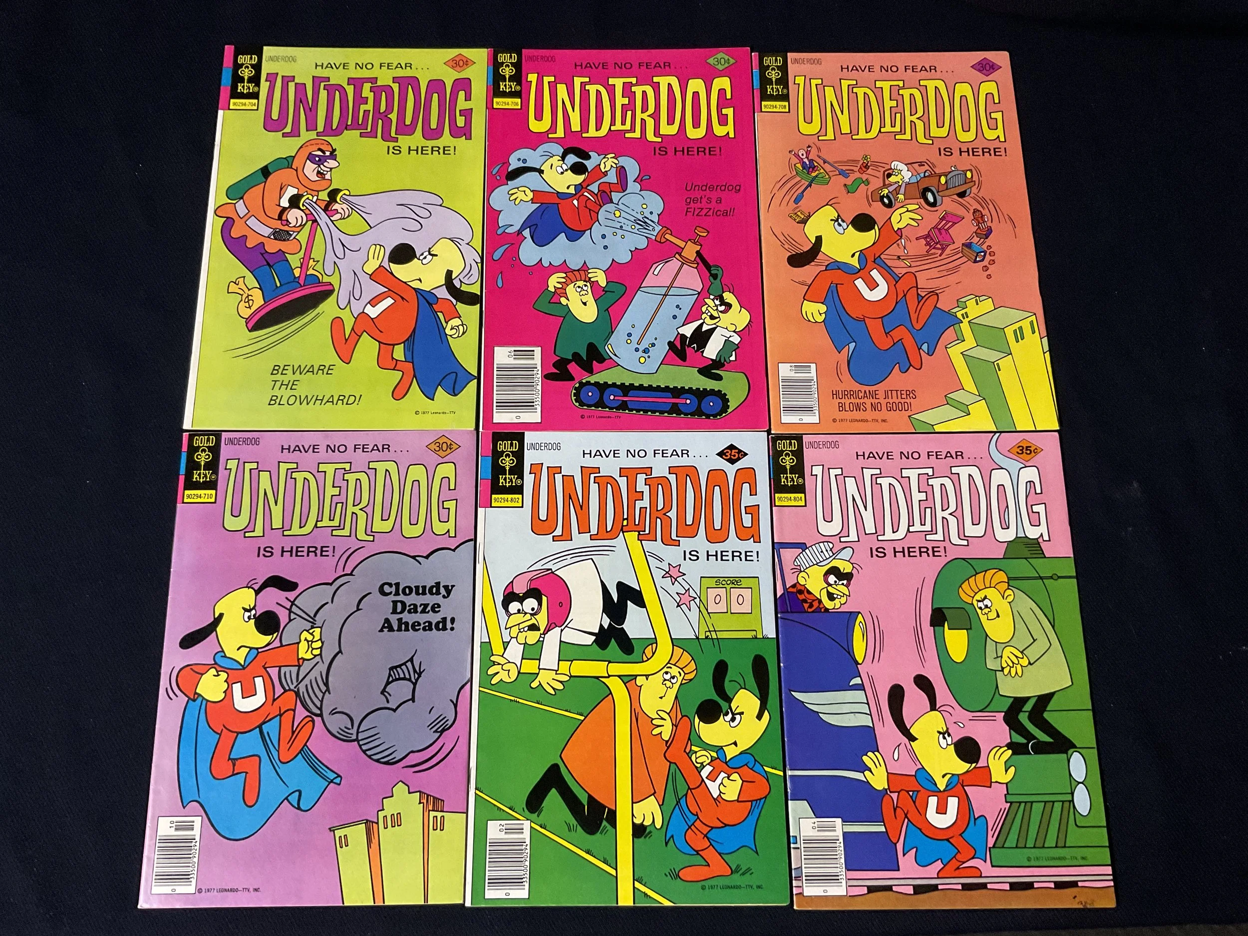 Underdog #12-18 (missing #15) Gold Key Comics Lot #2