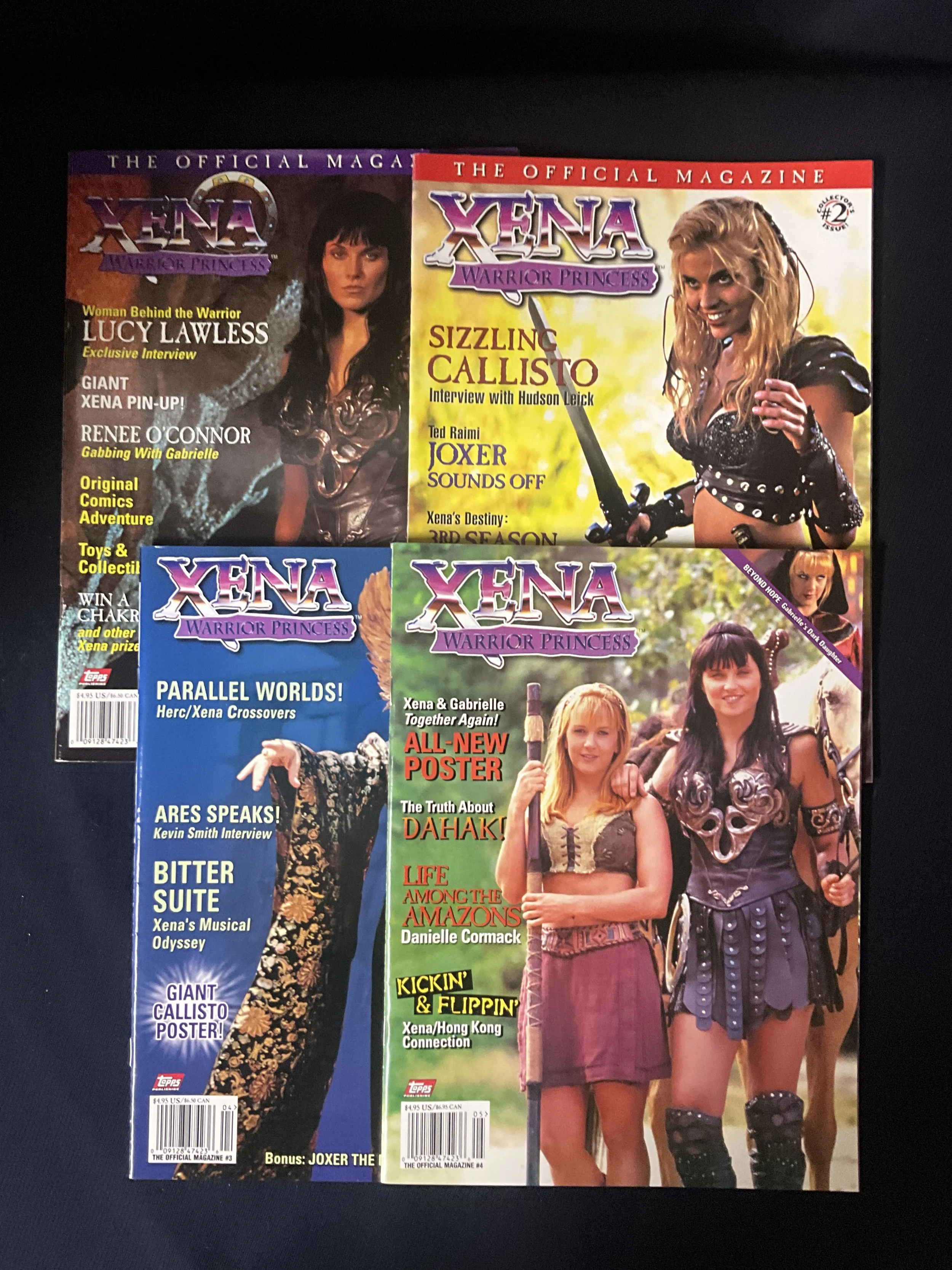 Xena Warrior Princess Official Magazine #1-4 by Topps Publishing