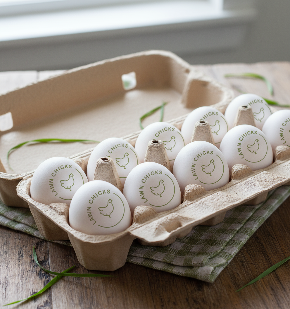 Lawn Chicks logo design_Mock up