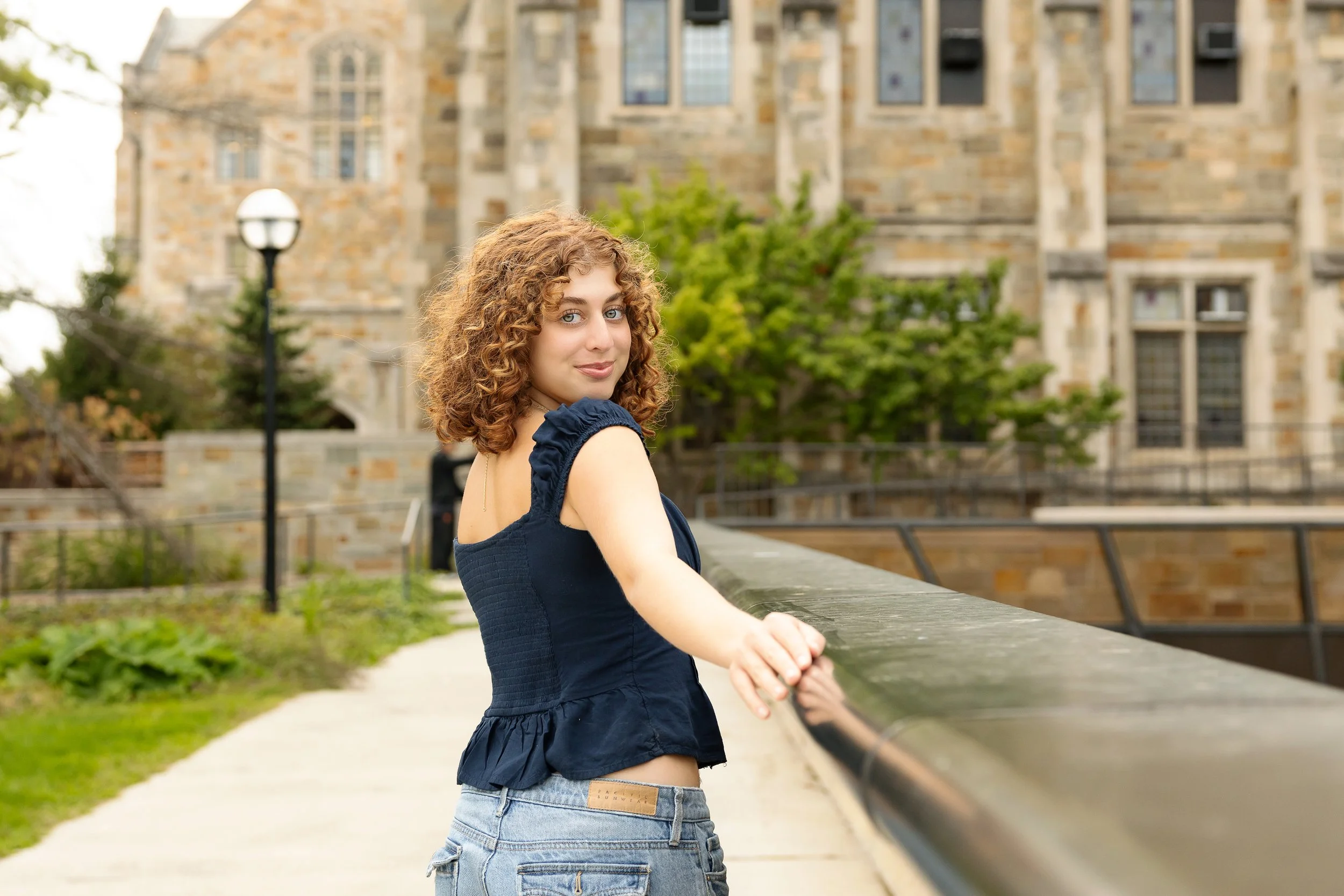 Authentic senior photos at University of Michigan Ann Arbor campus
