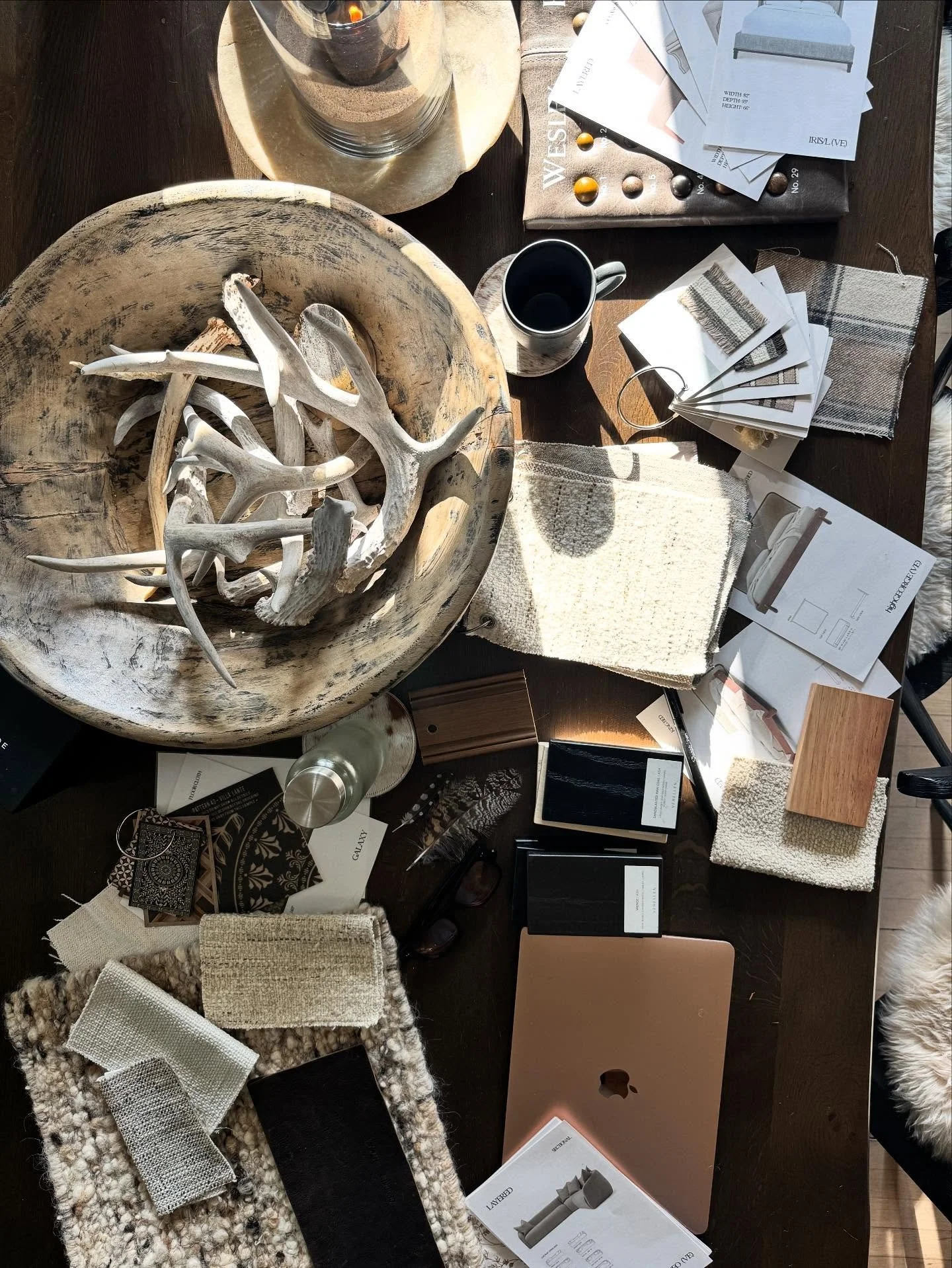 ⸻

What may look like a mess is really the evidence of the best kind of day&hellip; Today I found myself deep in the work I love most&mdash;curating a beautiful space for another amazing client. So grateful to get to do what I love most. #ilovedesign