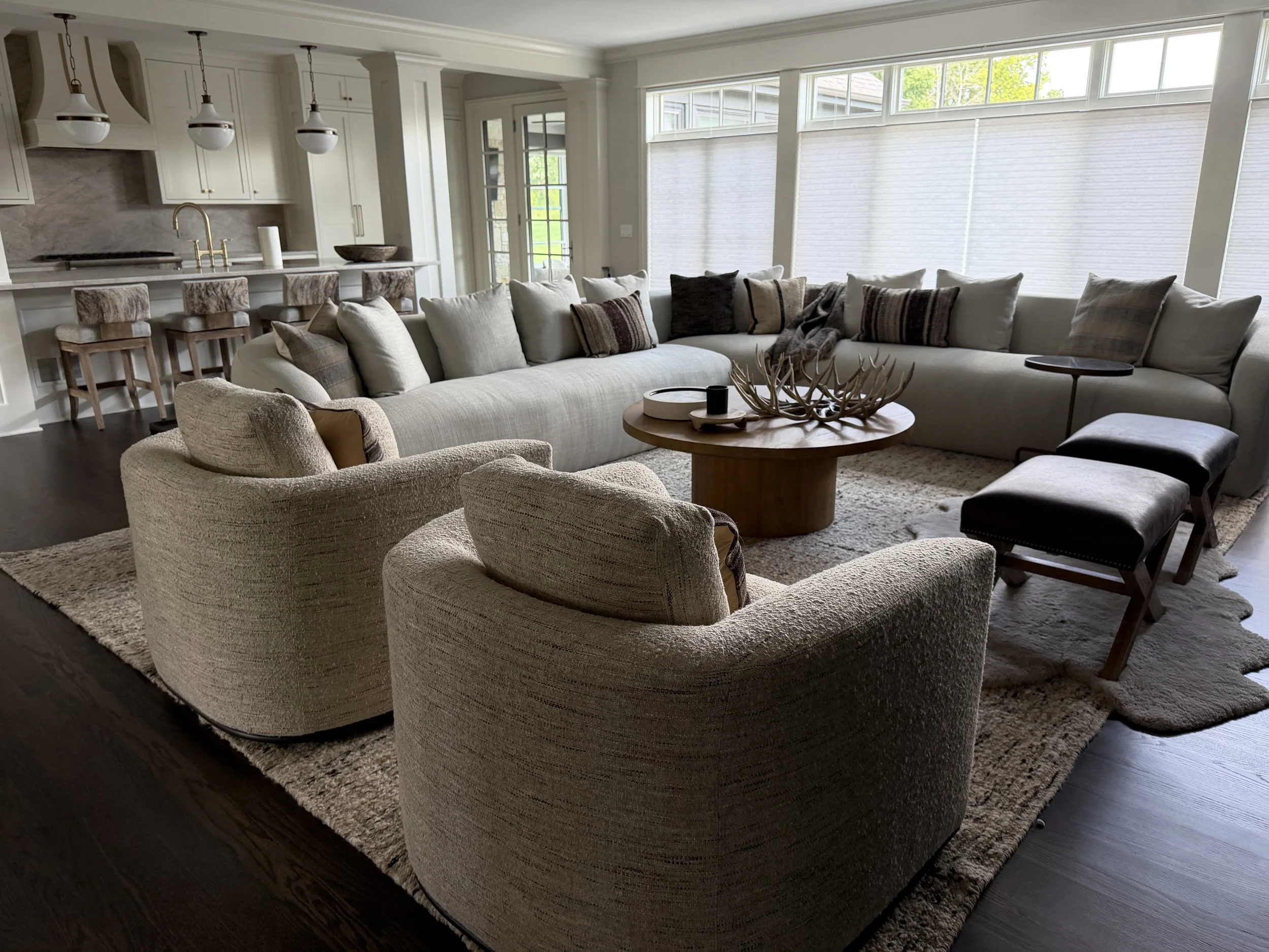 Oversized Sectional and Swivels
