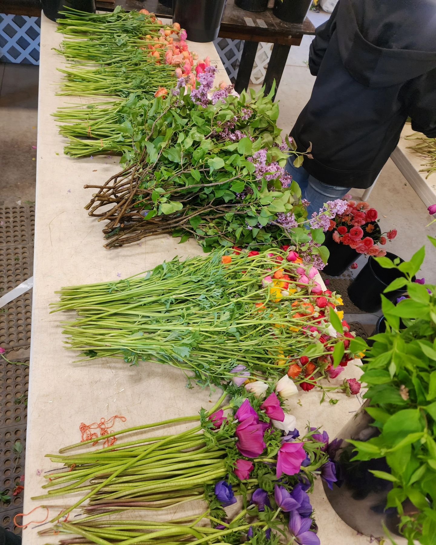 We were busy getting ready for Friday and Saturday at The Flower Shack today!
Friday 9am-6pm 
Saturday 9am-1pm 

**New this weekend heirloom tomato, pepper, and herb plants ready for your garden.**

We will have:
💐Mixed bouquets 
💐Ranunculus bunche